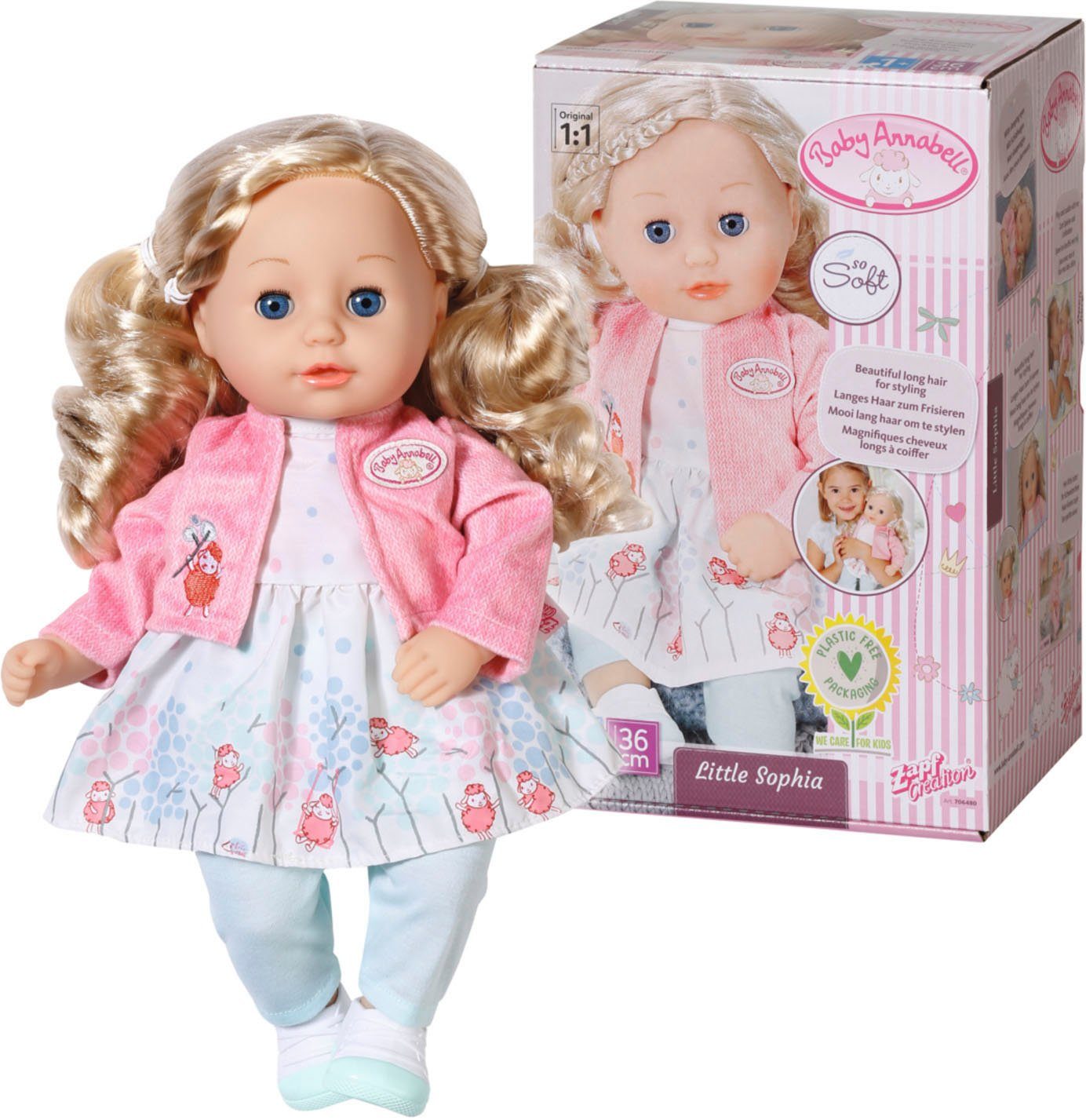 Baby Annabell Staande pop Little Sophia, 36 cm