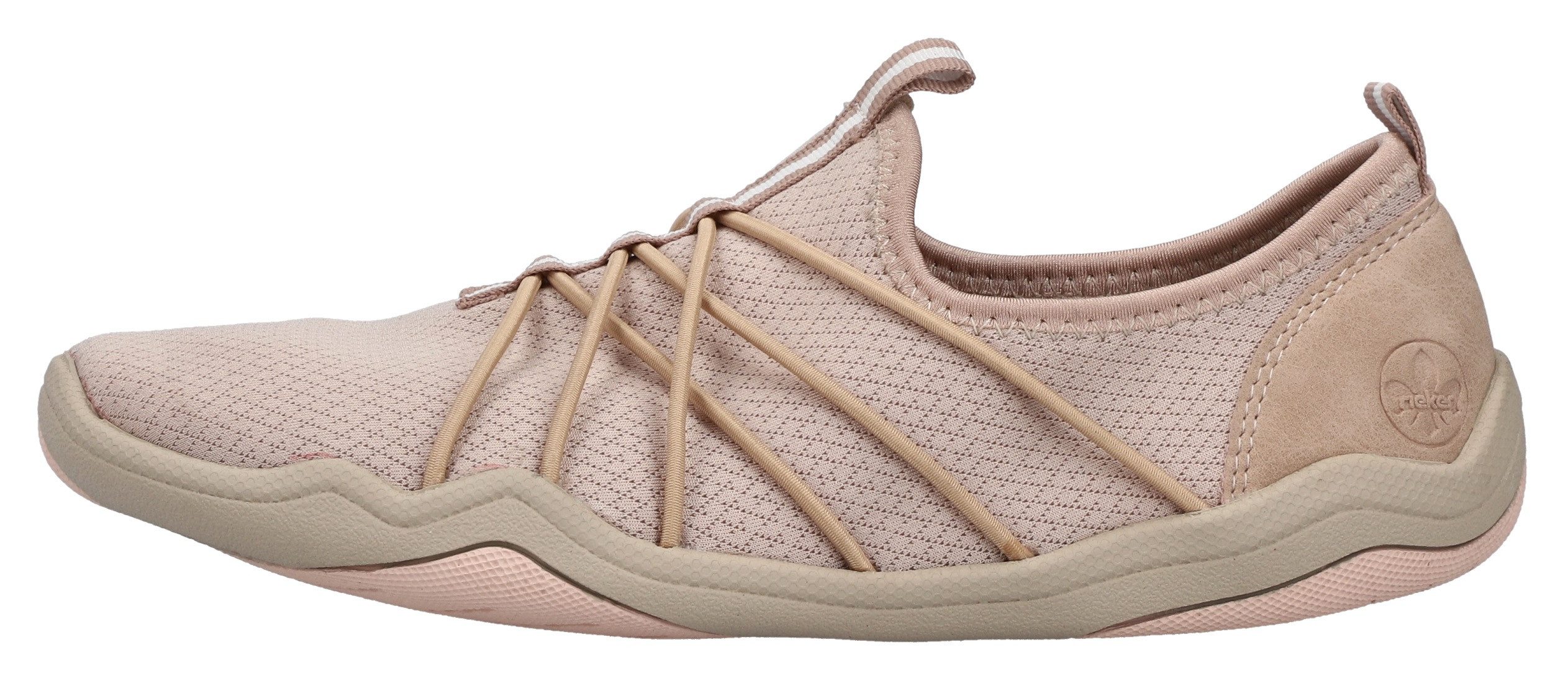 Rieker Slip-on sneakers , blote voeten schoen, instapschoen, slipper in vegan verwerking