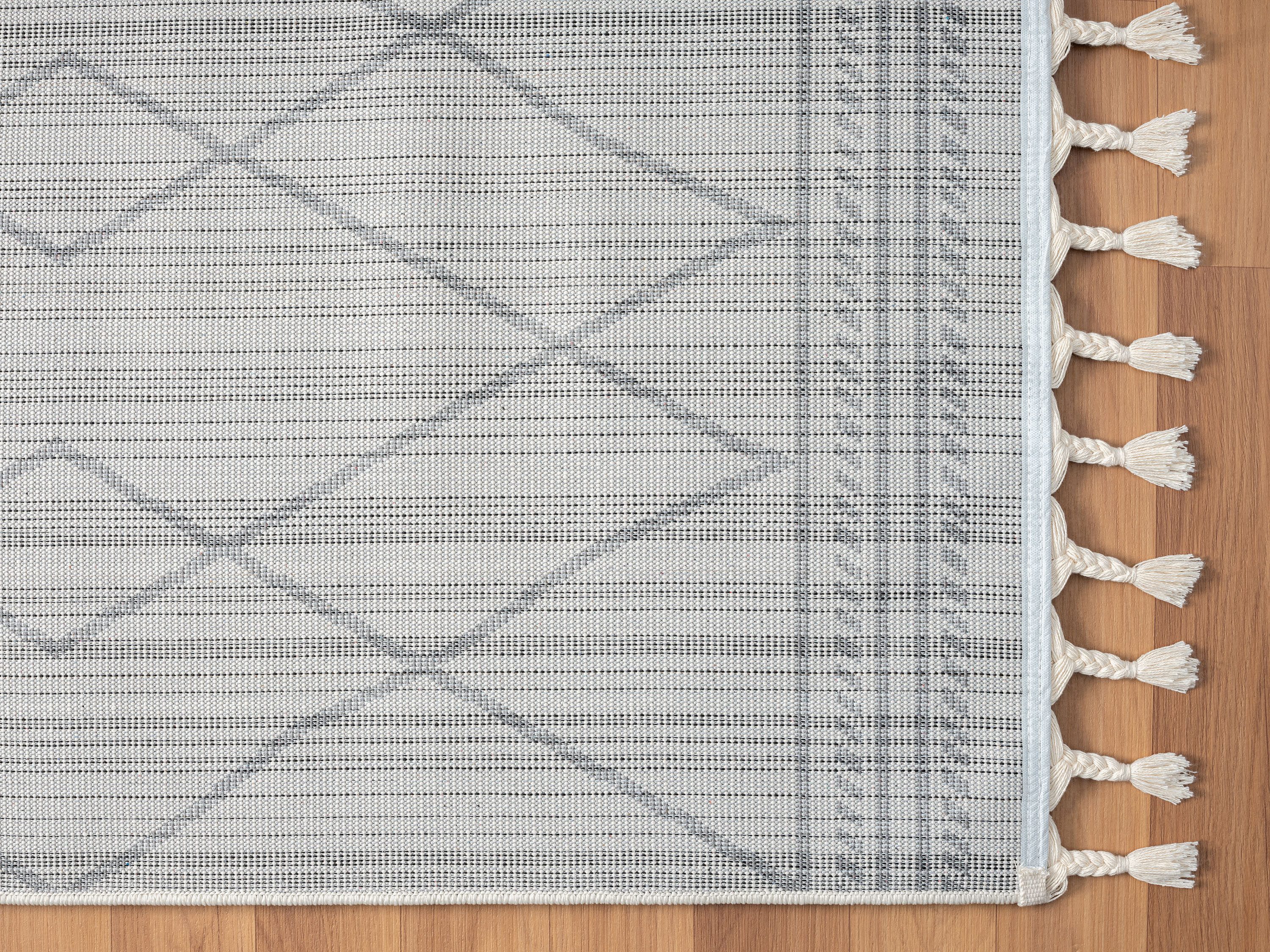 Myflair Möbel & Accessoires Hoogpolig vloerkleed Moroccan Design modern, marokkaans ontwerp, ruitenpatroon, zacht, met franjes
