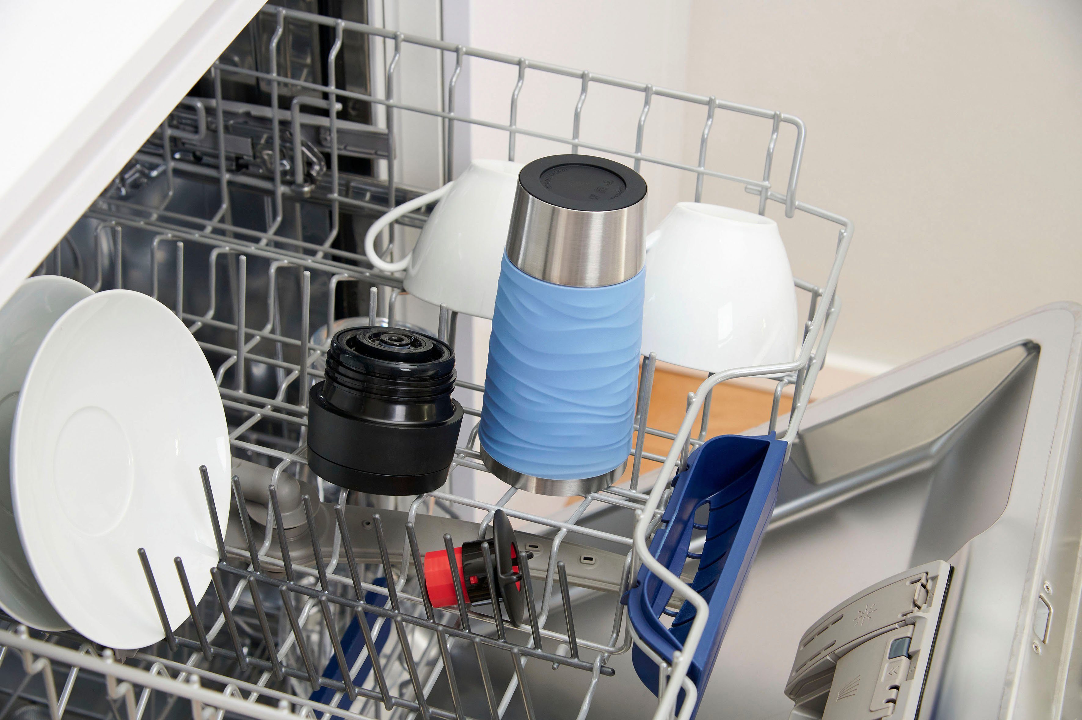 Emsa Thermosbeker Travel Mug Classic Wave 100% dicht, vaatwasserbestendig, 360° drinkopening