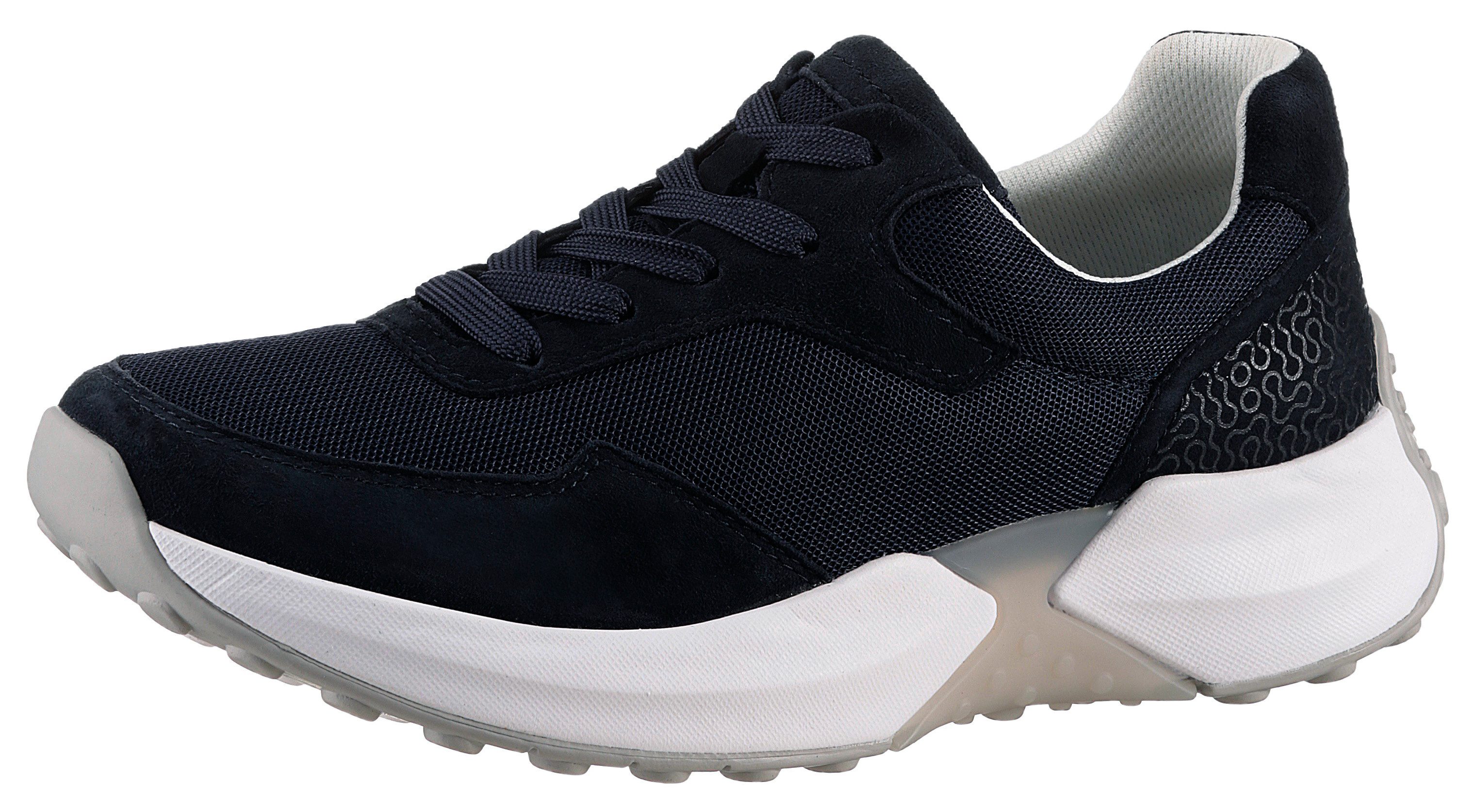 Gabor Rollingsoft Sneakers met sleehak , vrijetijdsschoen, lage schoen, veterschoen met optifit-voetbed