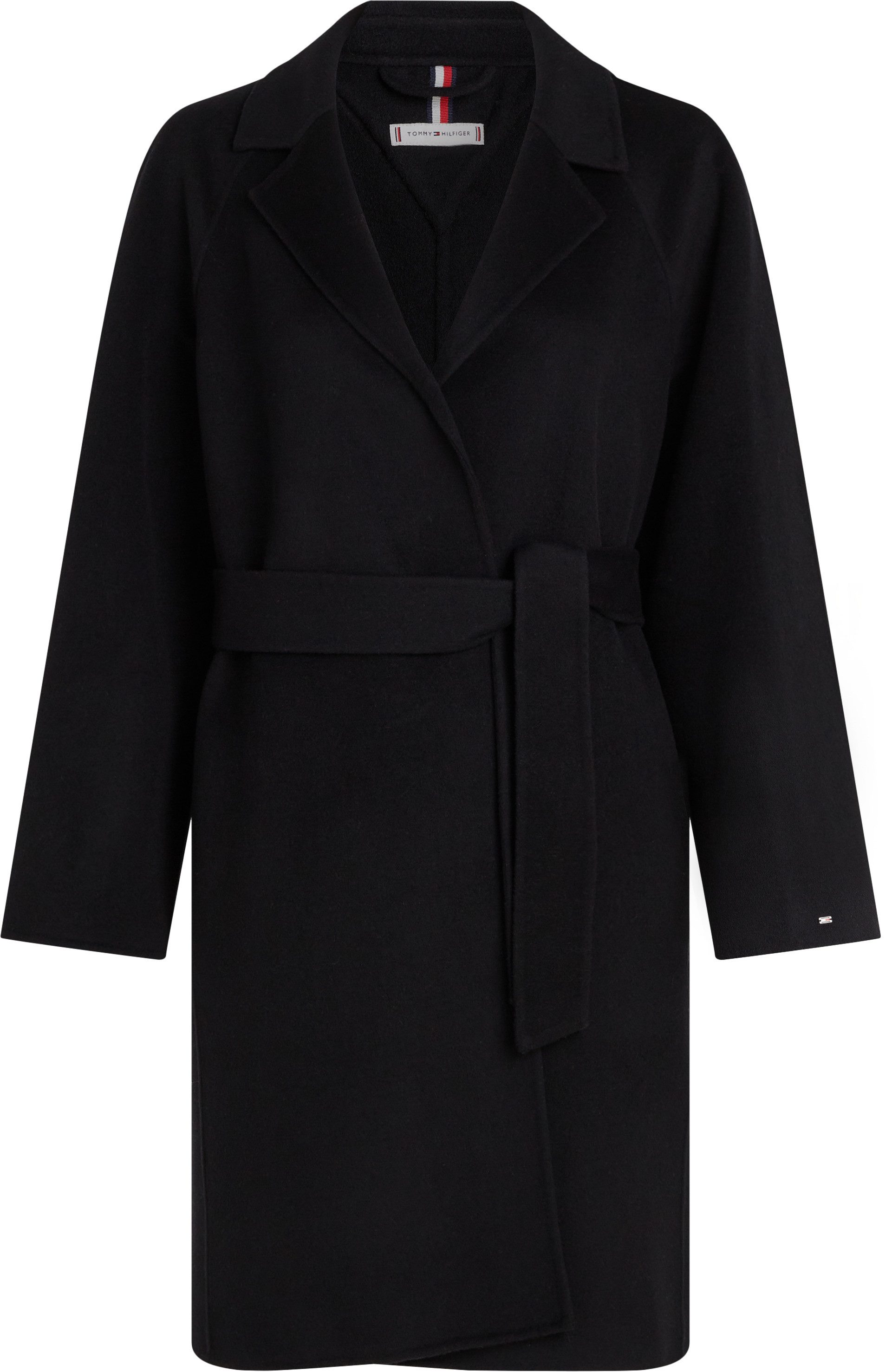 Tommy Hilfiger Korte jas REG DF WOOL BELTED COAT