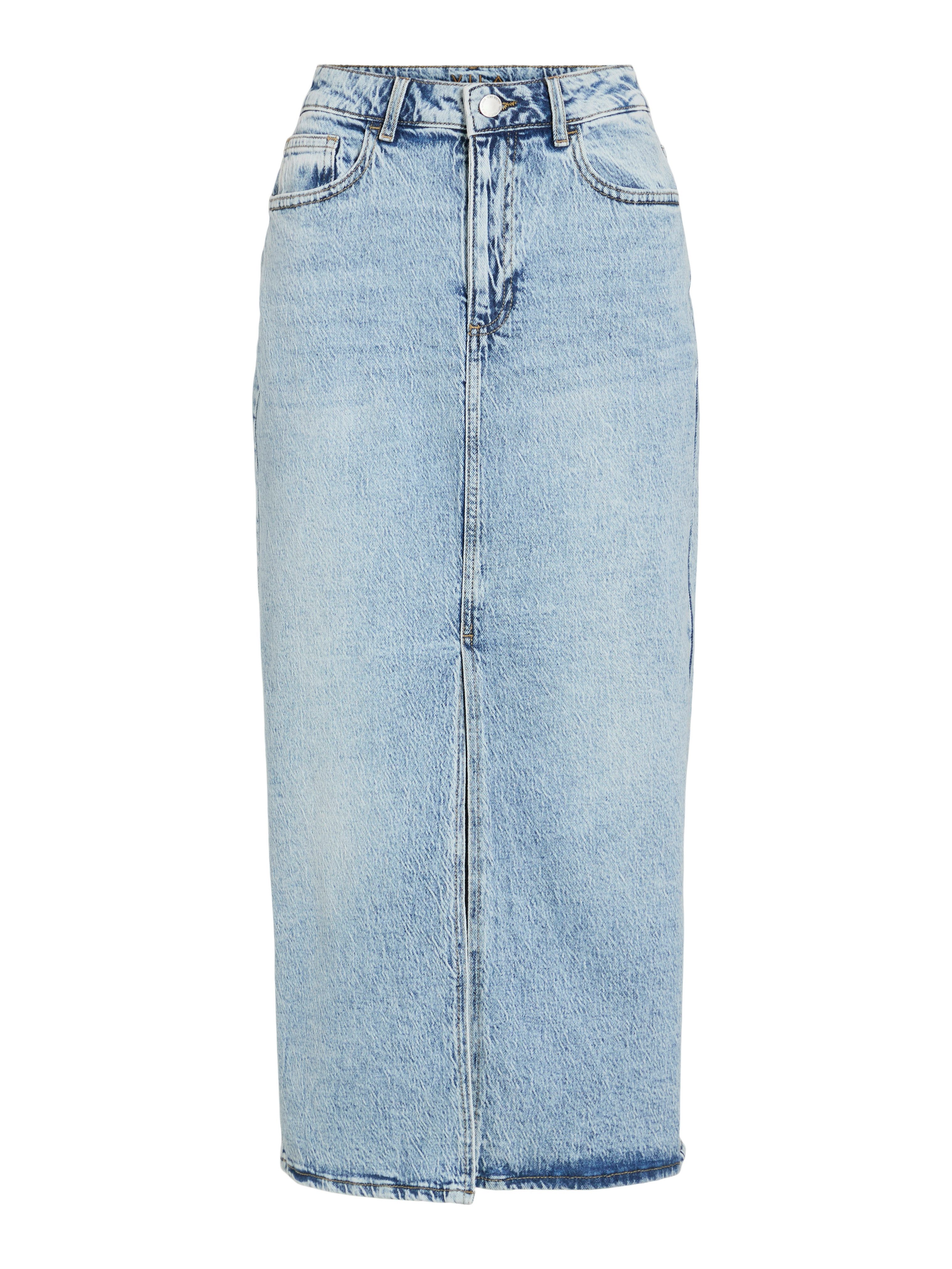 Vila Jeans rok VIJAF HW MIDI DENIM SKIRT-NOOS