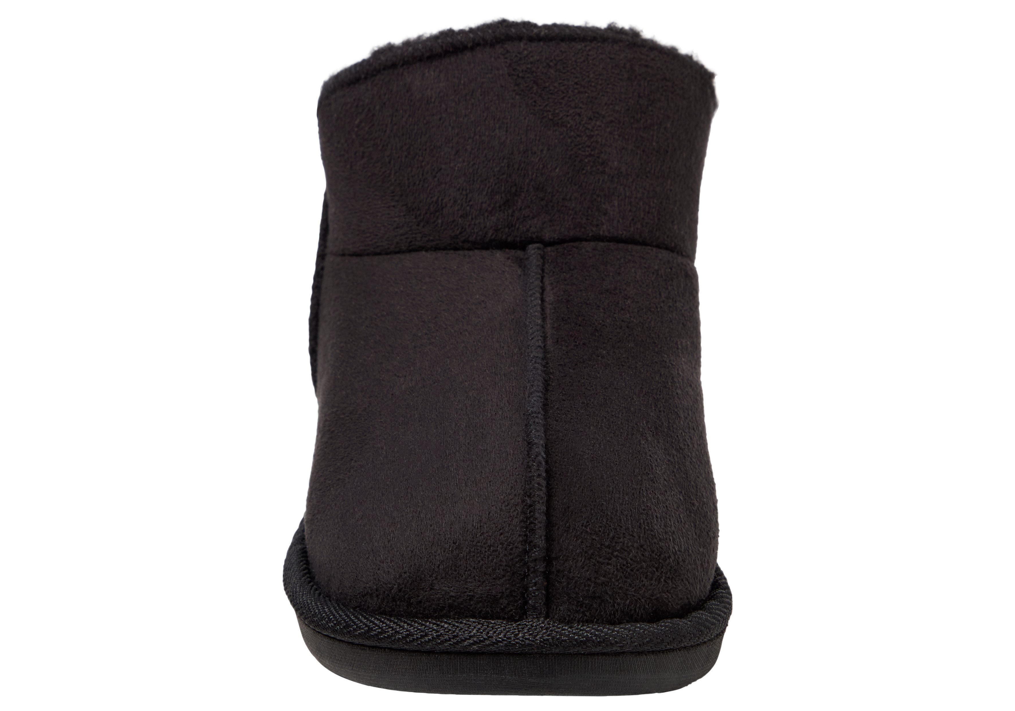 Apollo Pantoffels LADIES HOME BOOTS SUEDE met logo-embossing en knusse, warme binnenvoering