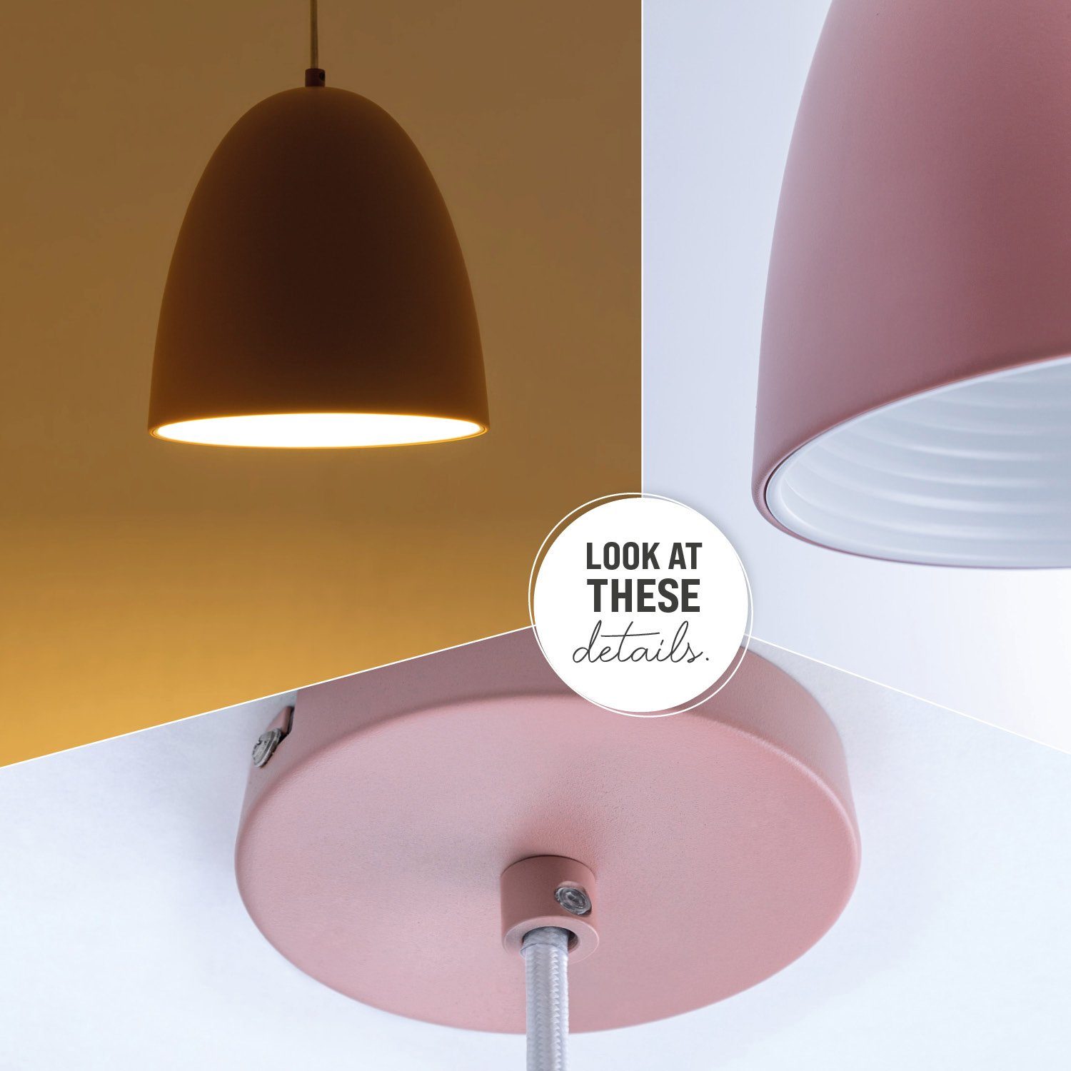 Paco Home Hanglamp JACK Keukenlamp hanglamp eetkamer Eettafellamp binnenin in goudkleur wit