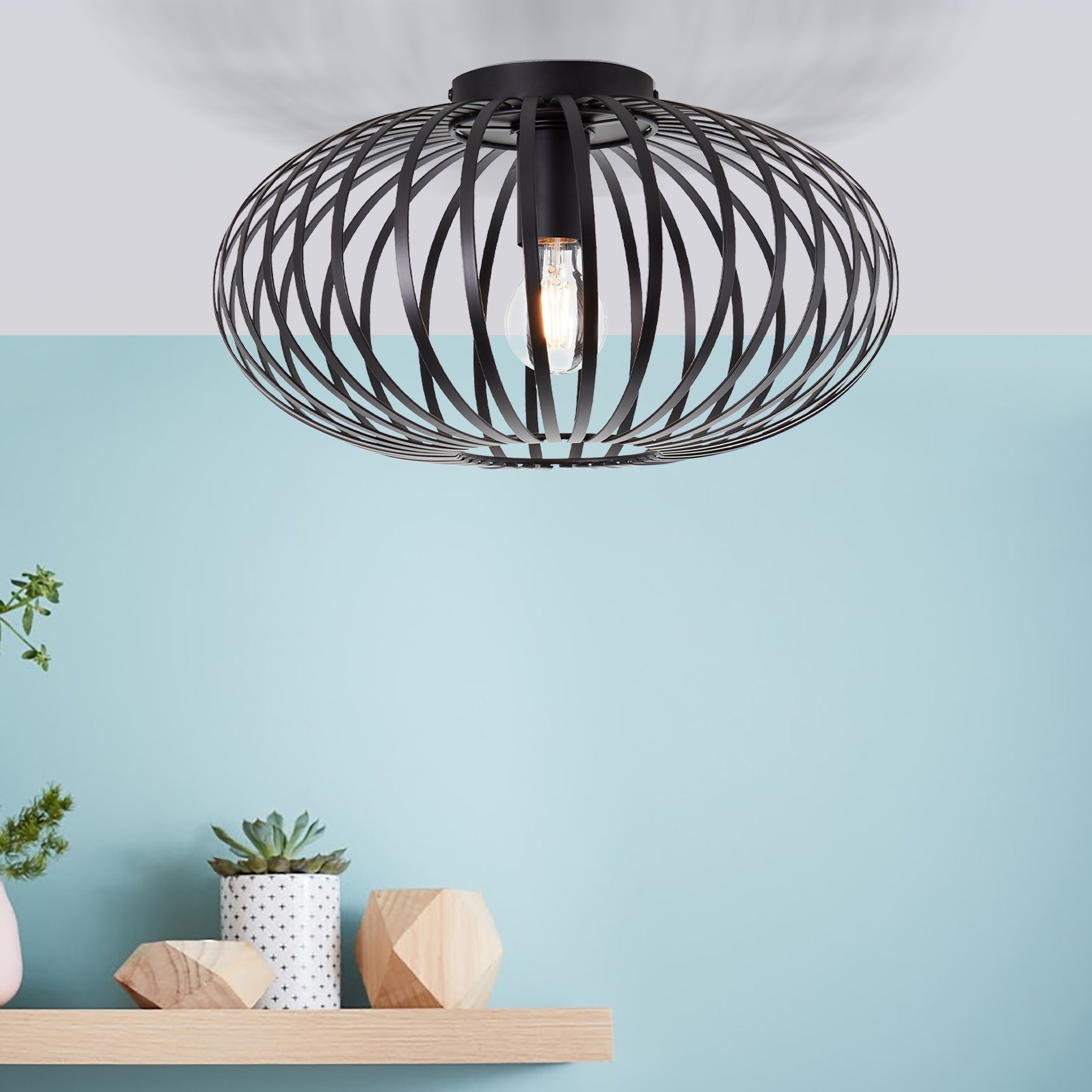 Brilliant Leuchten Plafondlamp Bremen in retro-stijl, dimbaar, ø 40 cm, e27, metaal (1 stuk)