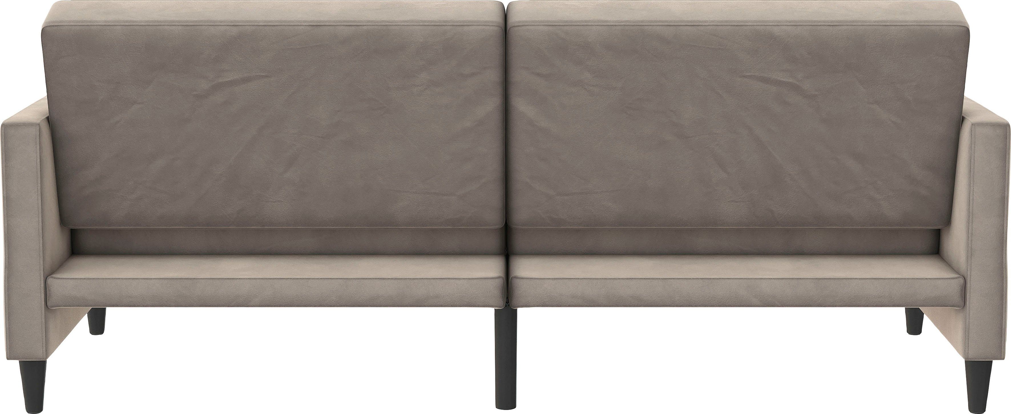 Dorel Home 3-zitsbank Hartford II Slaapfunctie, rugleuning 2-delig, 3-voudig verstelbaar, zithoogte 43 cm
