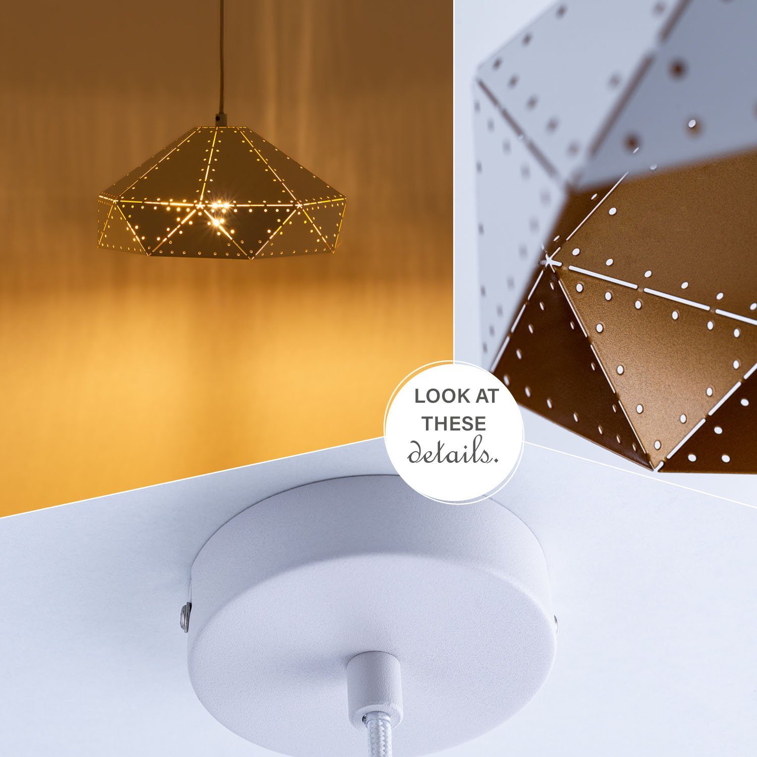 Paco Home Hanglamp SAYID Hanglamp eetkamer Eettafellamp Steampunk lamp textielen kabel E27