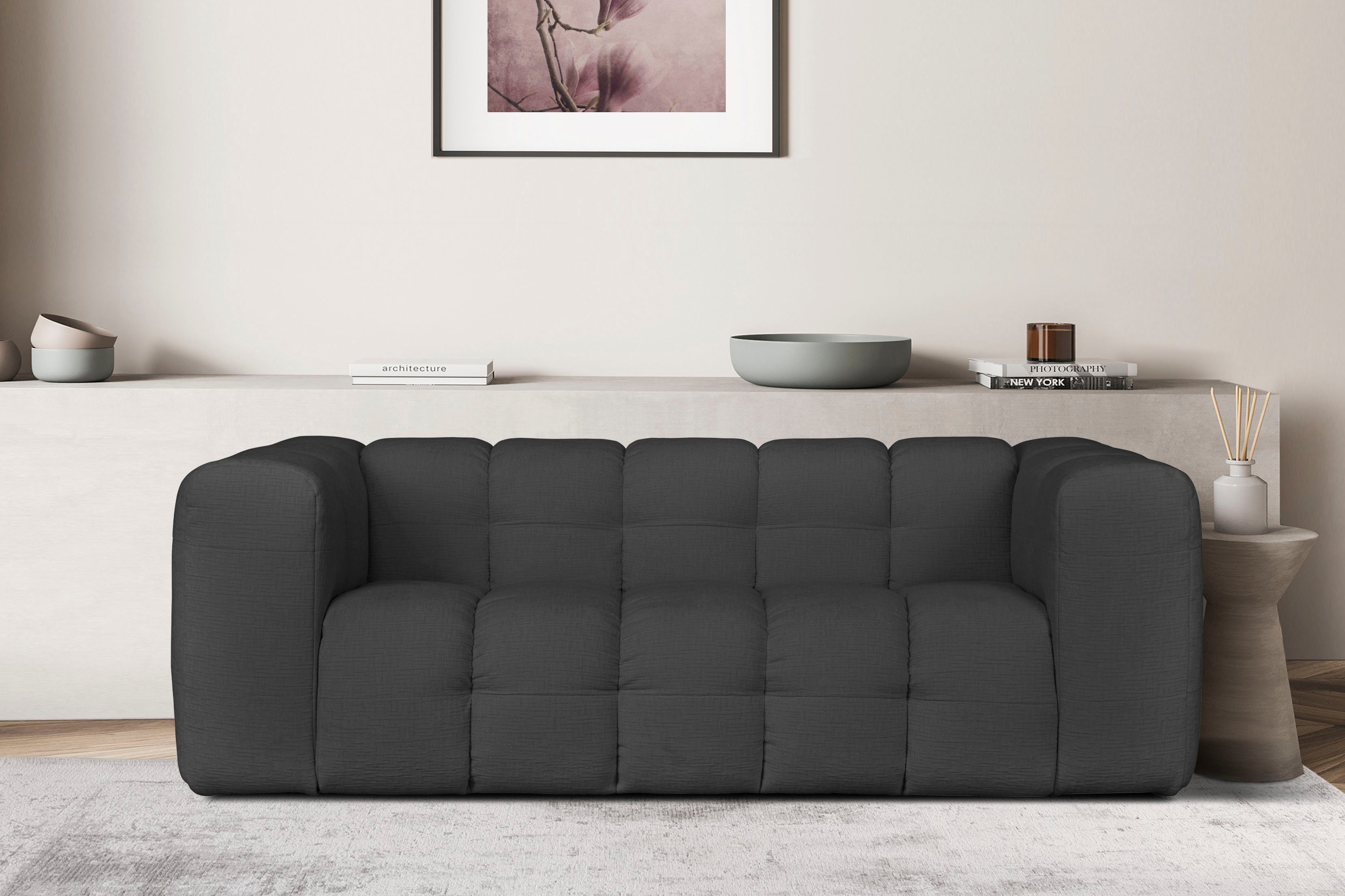 LeGer Home by Lena Gercke 3-zitsbank TALISHA designerbank, moderne quilt, afmetingen B/D/H: 229/110/75 cm