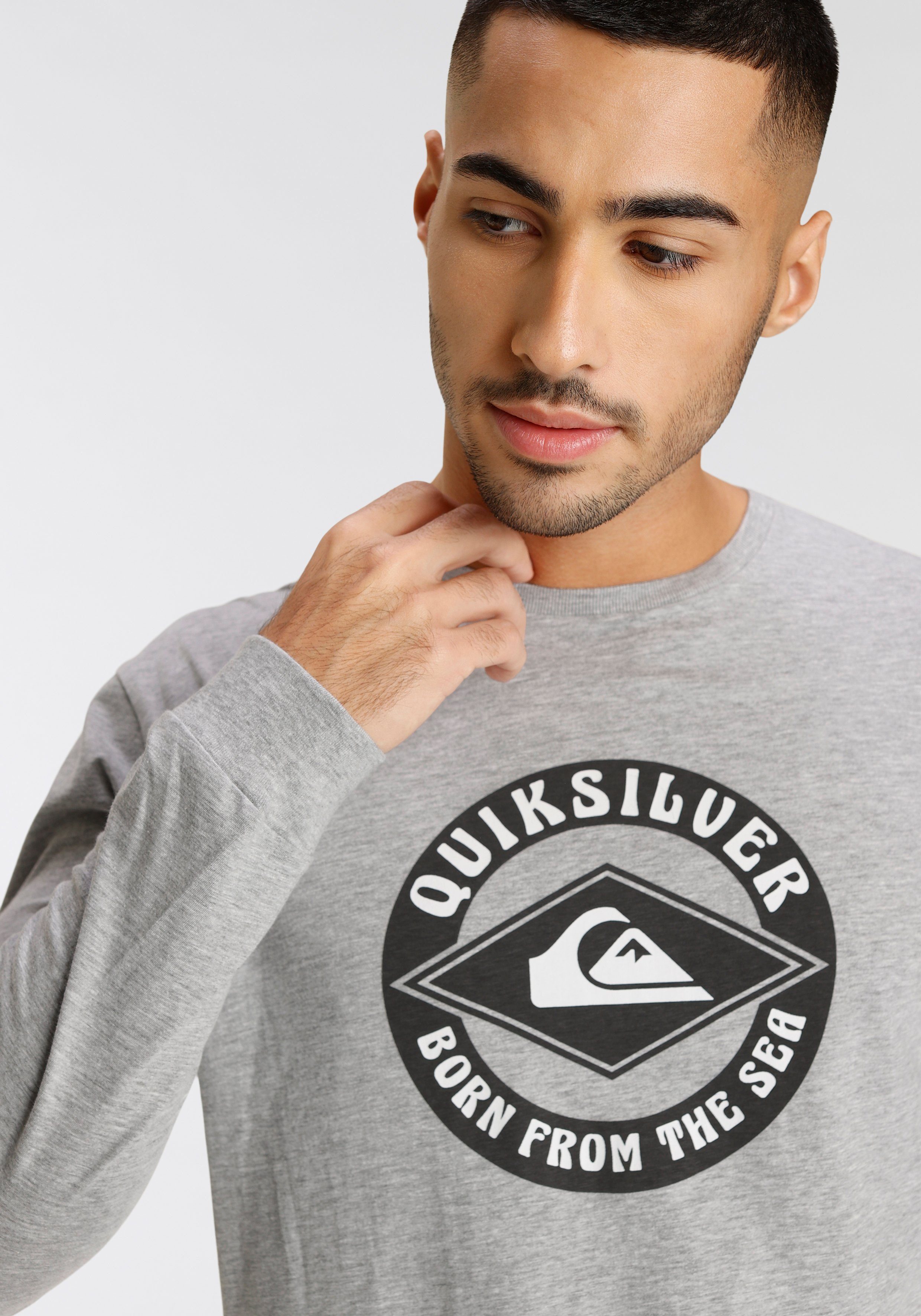 Quiksilver Shirt met lange mouwen Heren dubbelpak met logoprint (set, 2-delig)