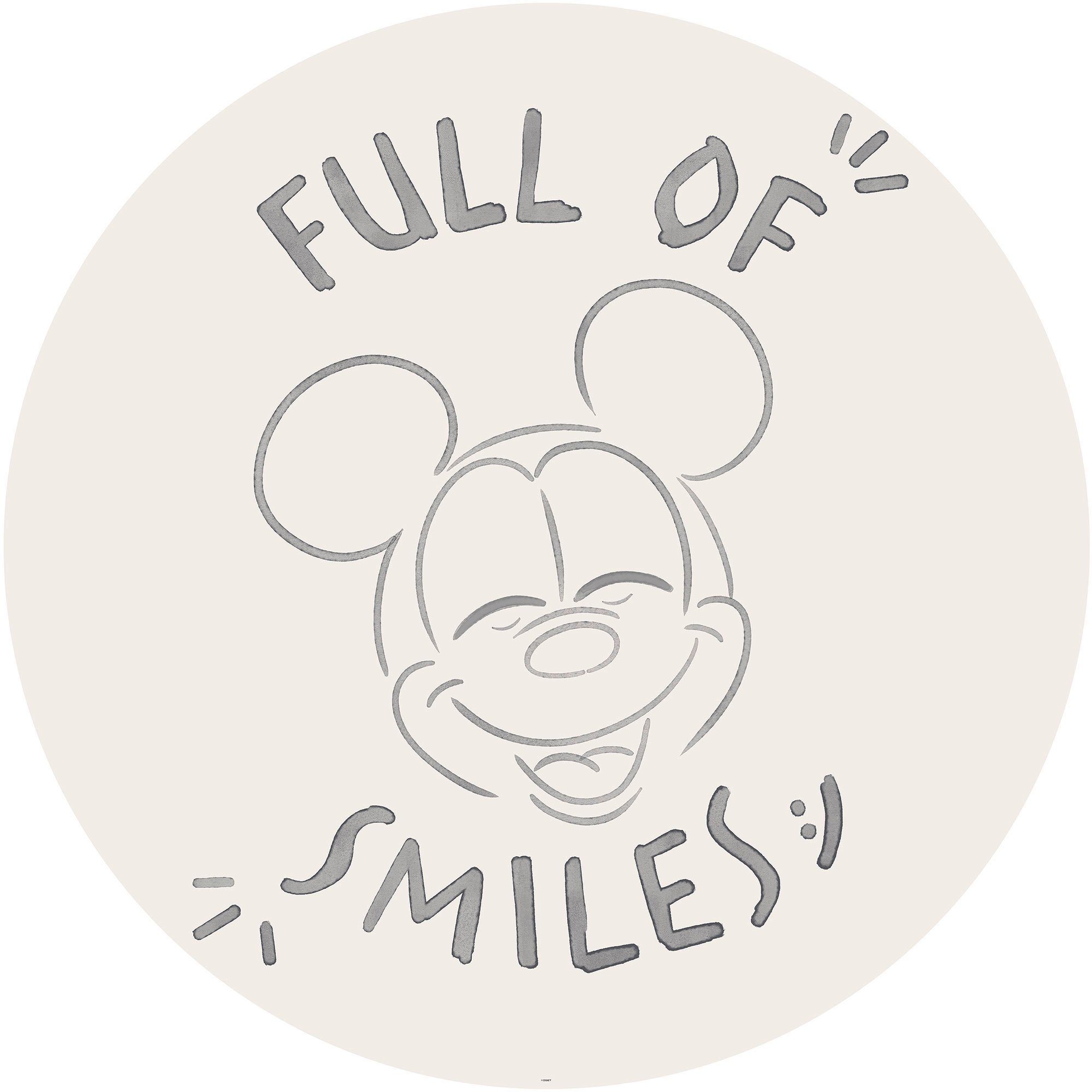 Komar Fotobehang Zelfklevend vlies - Mickey Mouse Joke - Afmeting 125 x 125 cm (1 stuk)