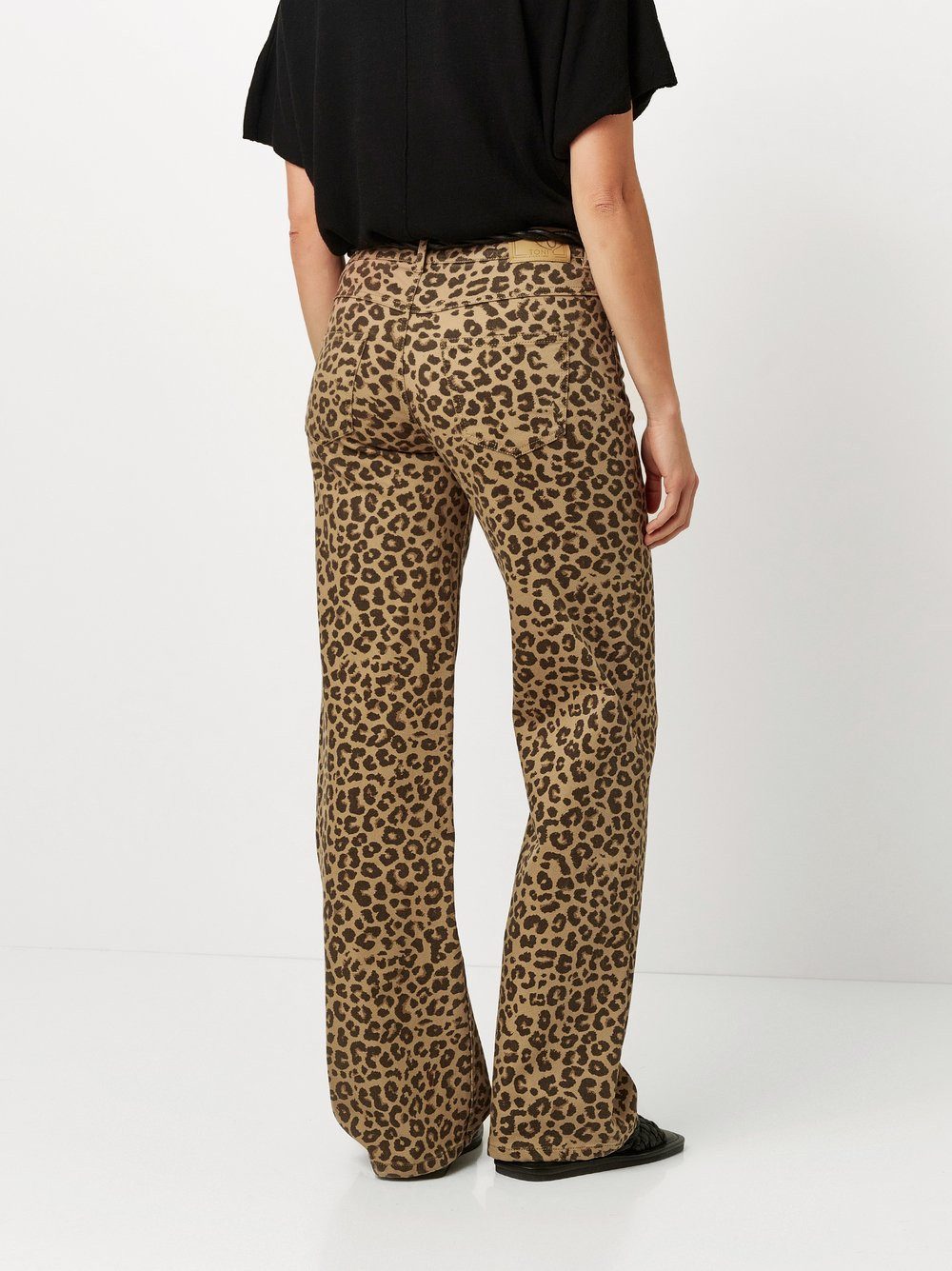 TONI Straight jeans Ella met luipaardprint