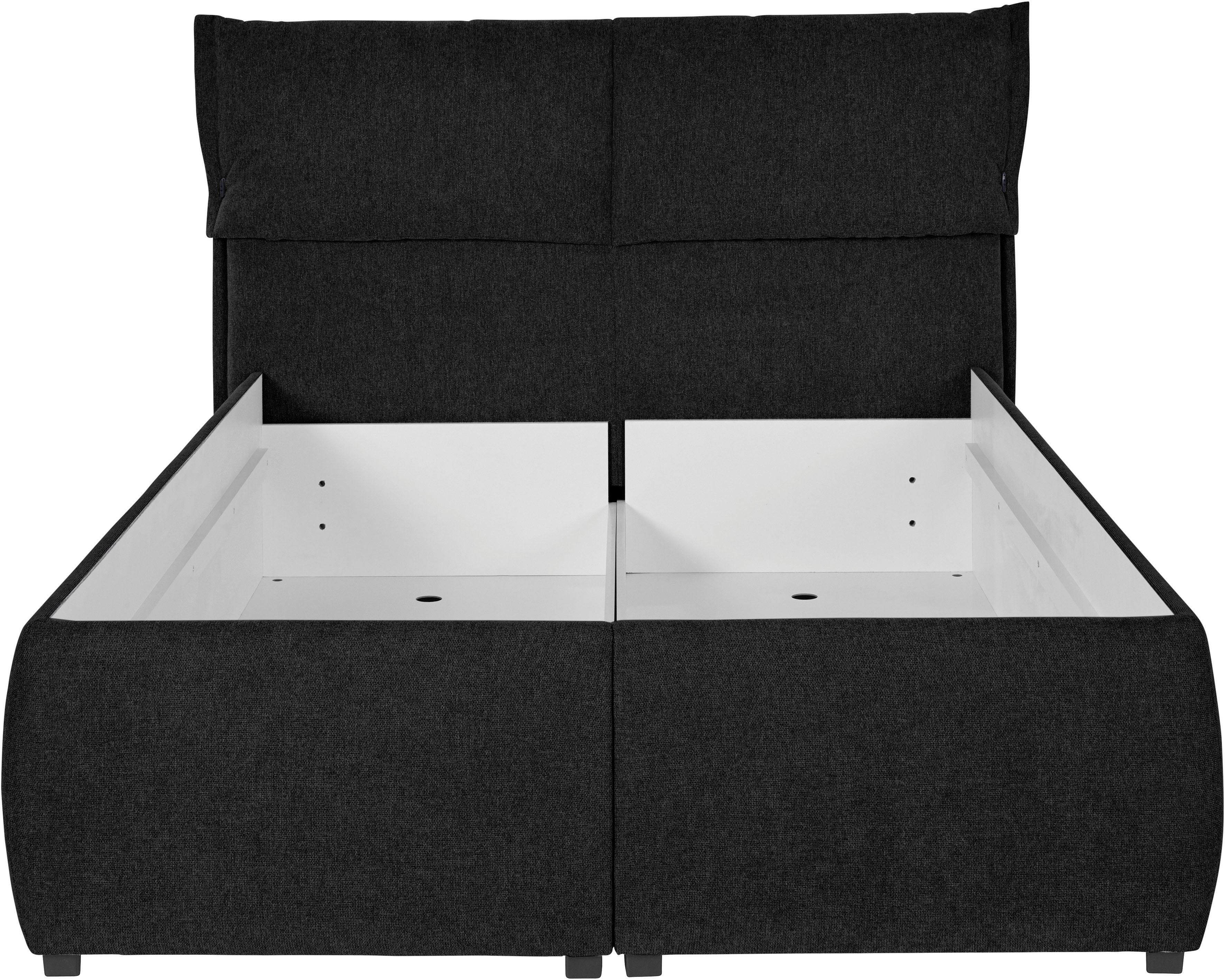 andas Gestoffeerd bed Jenson als bedframe of met 3 matrassoorten en hardheden
