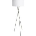 eglo staande lamp fondachelli wit nikkel - oe51 x h151,5 cm - excl. 1x e27 (elk max. 60 w) - hoogwaardige staande lamp - lamp voor de woonkamer - slaapkamerlamp - lamp met stoffen kap - stof lamp - staande lamp - textiel wit