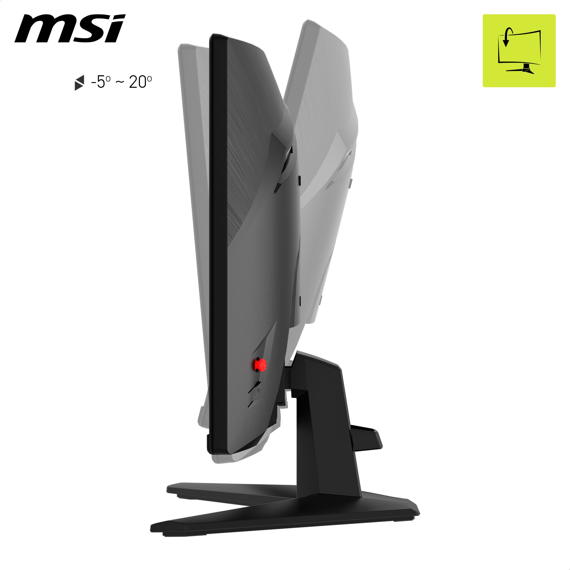 MSI Curved-gaming-monitor MAG 242C, 59,9 cm / 24", Full HD, kantel-, draai-, hoogteverstelbaar, pivot.luidspreker