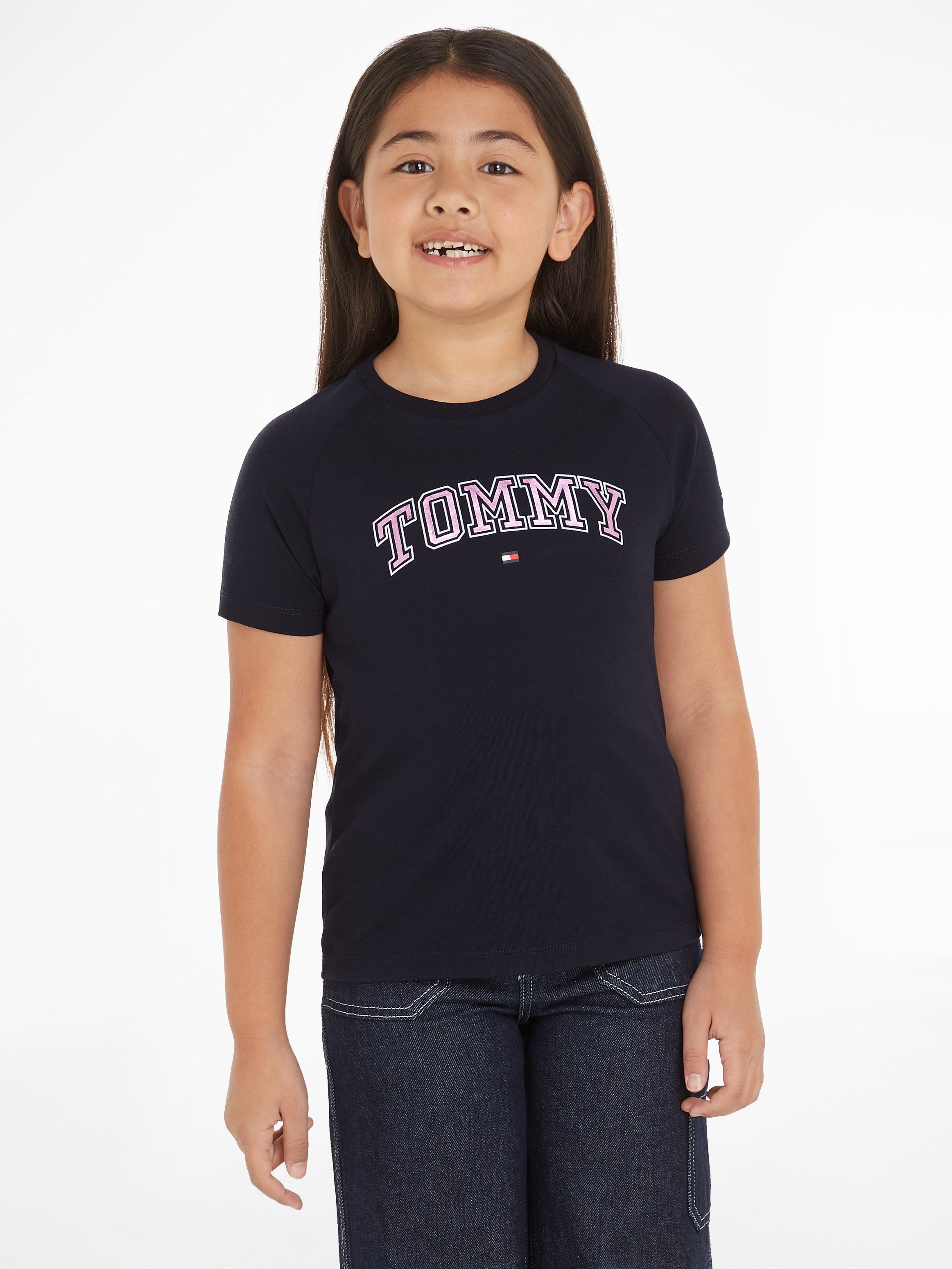 Tommy Hilfiger Shirt met korte mouwen VARSIY FOIL REG TEE SS Kinderen tot 16 jaar met logo-opdruk