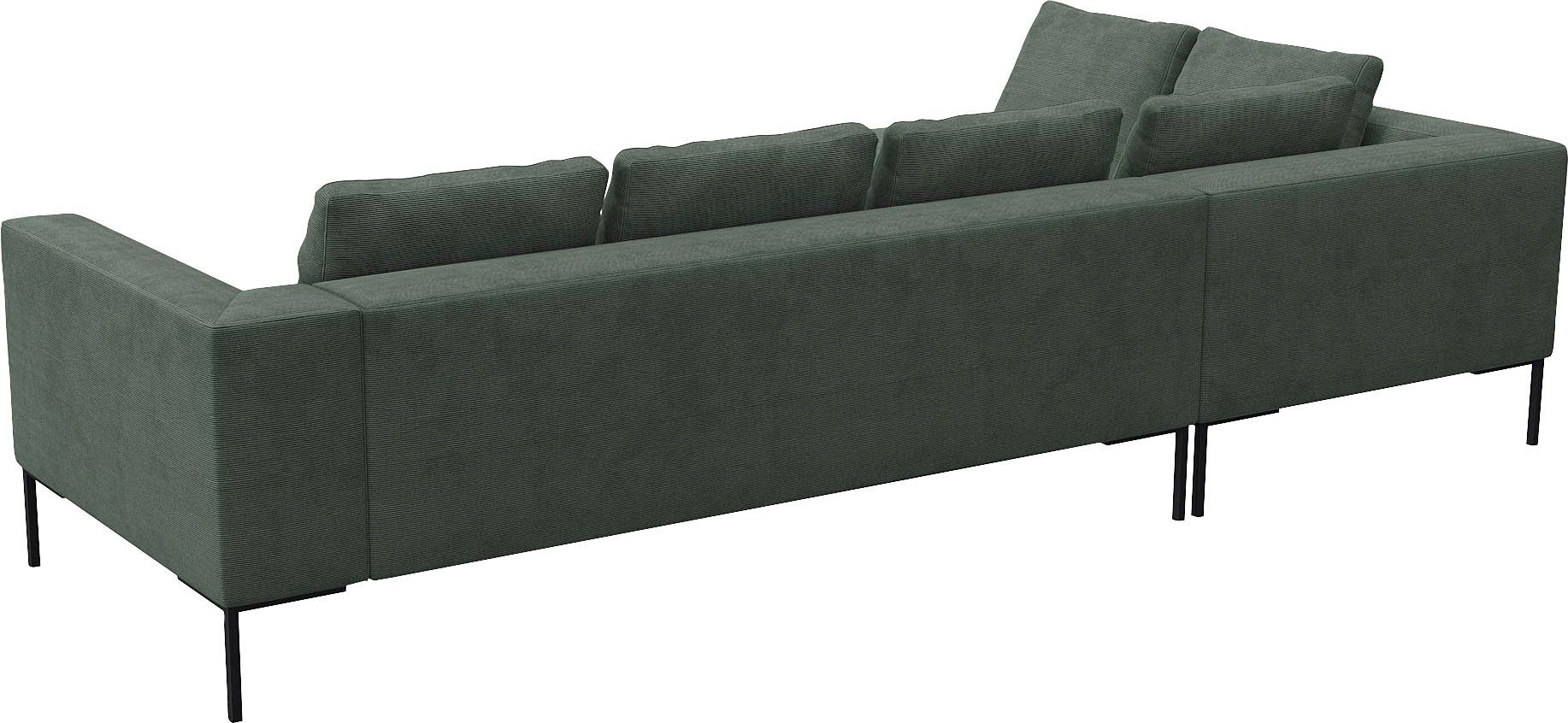 FLEXLUX Hoekbank Loano, super comfortabel zitcomfort door koudschuim in de zitting, L-vorm