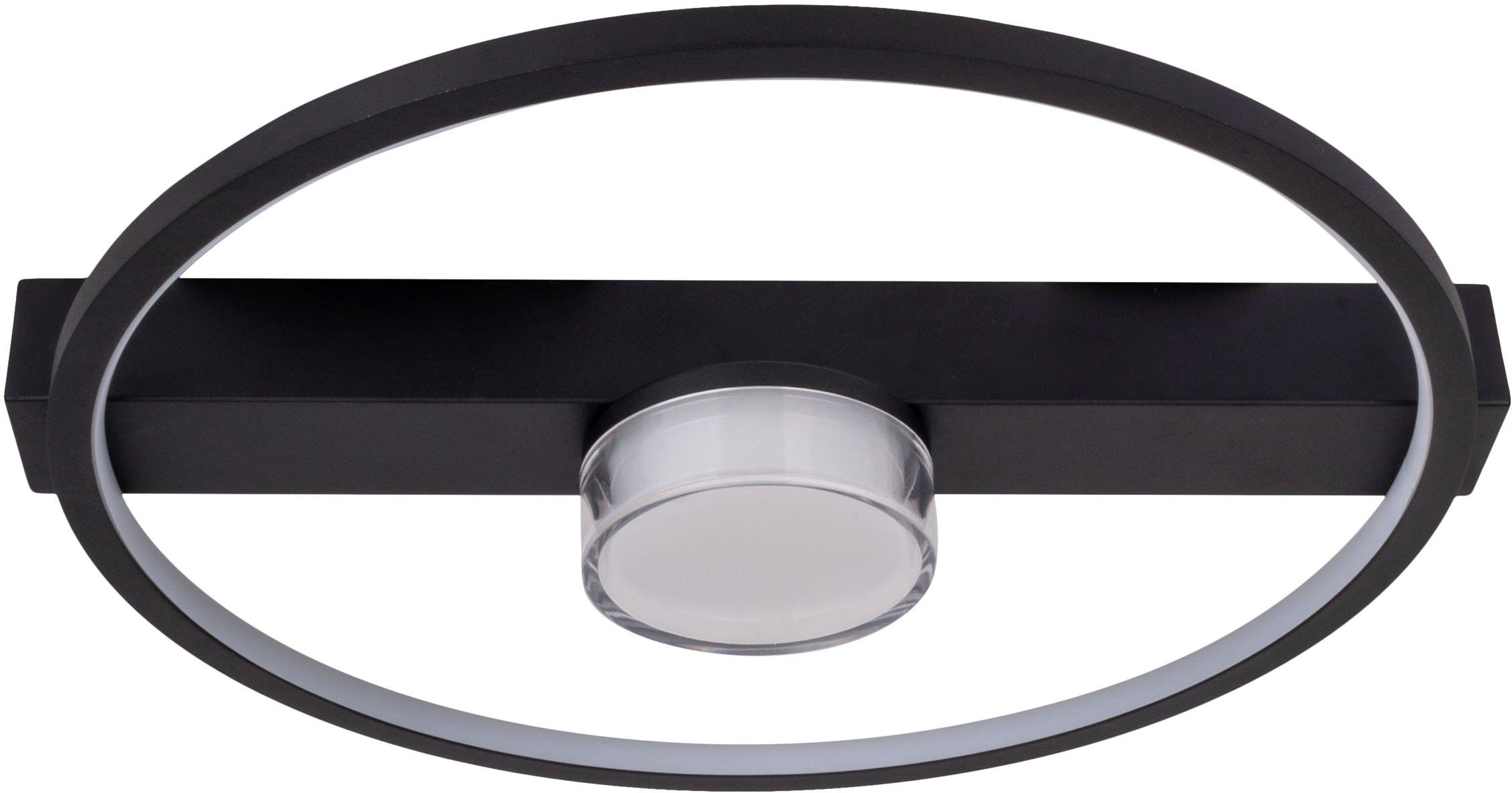 näve Led-plafondlamp Cimo traploos dimbaar via wandschakelaar, lichtkleur warmwit, zwart (1 stuk)