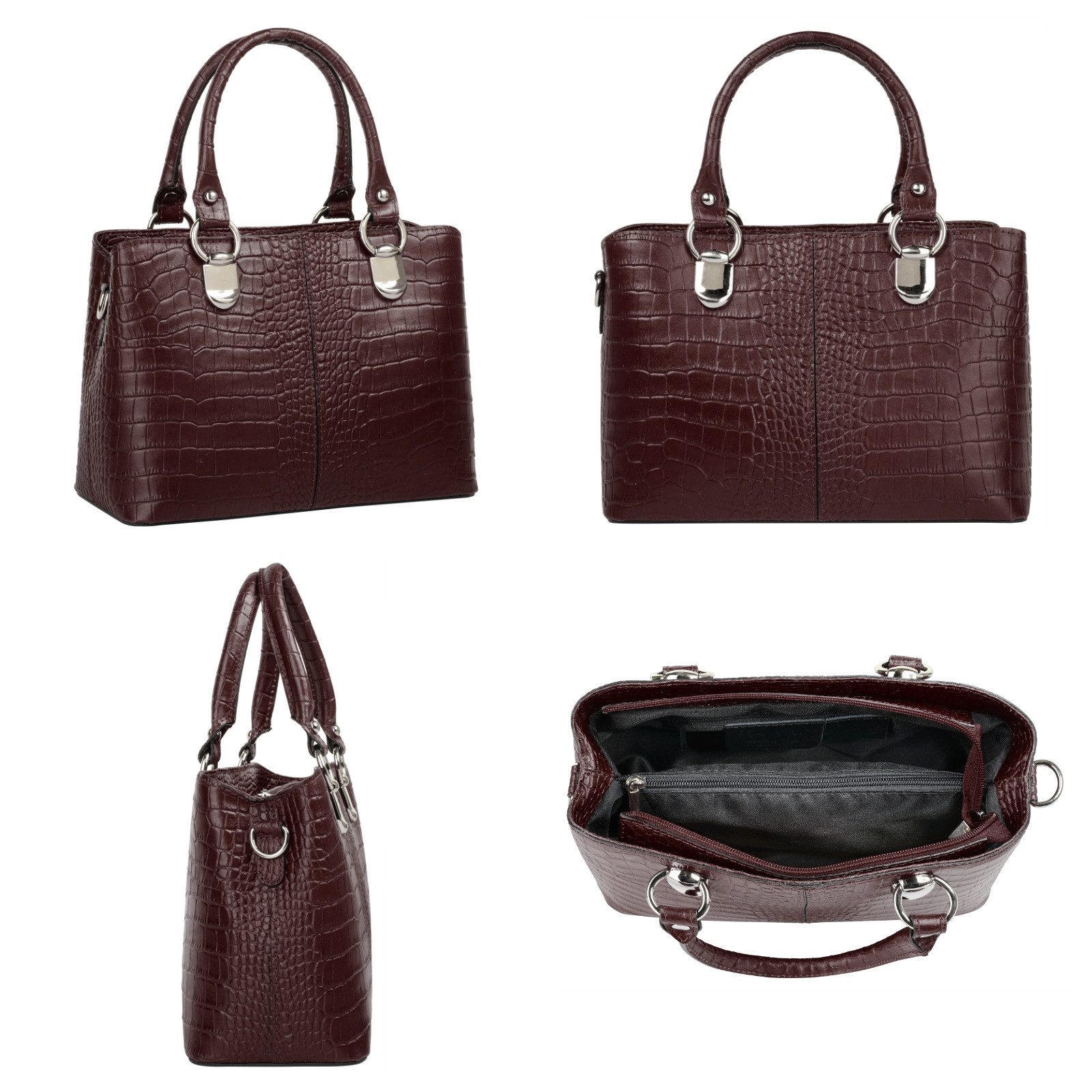 Cluty Schoudertas echt leer, made in italy