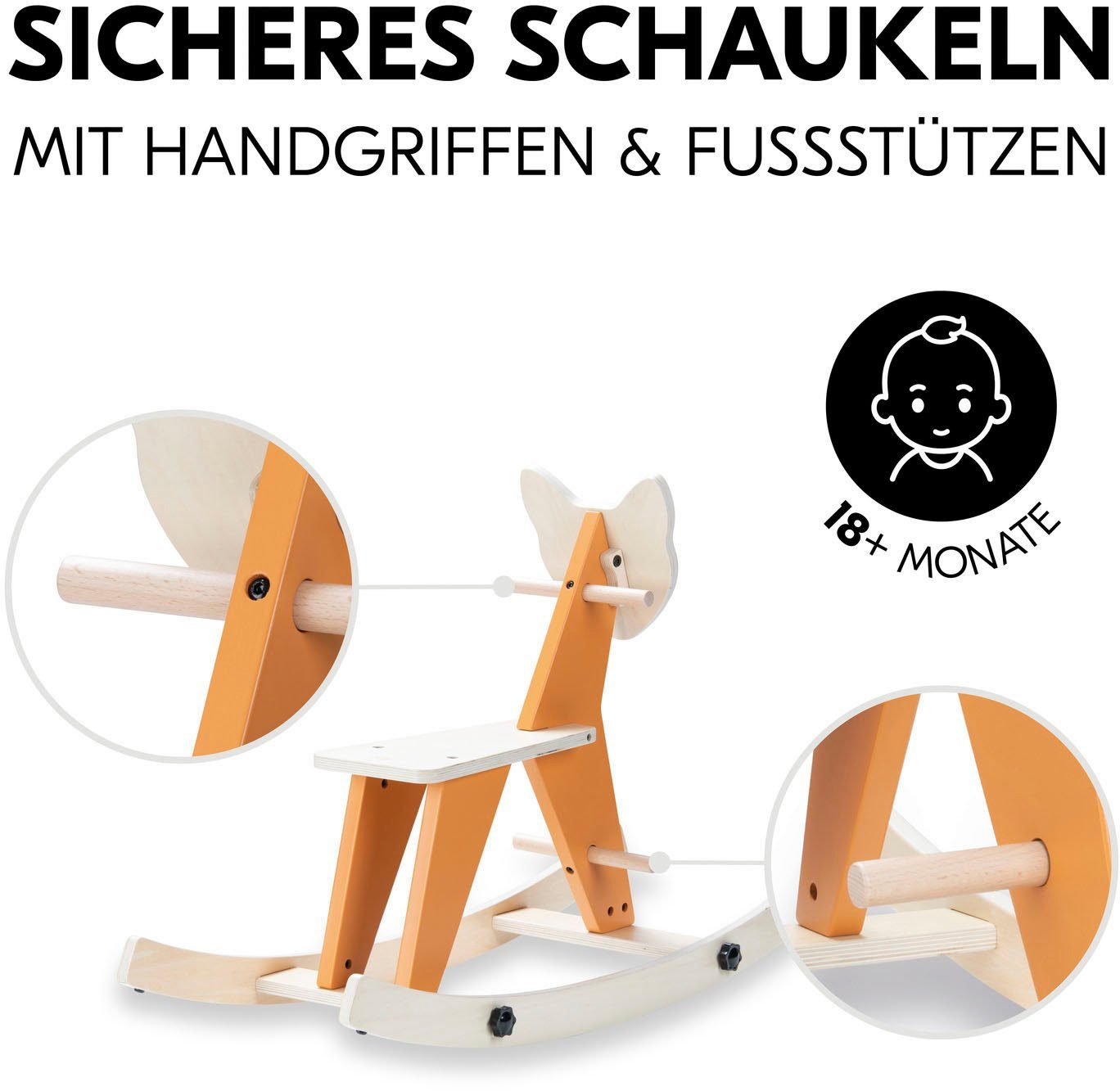 Hauck Schommeldier Rock N Swing Fuchs FSC®- beschermt bos - wereldwijd