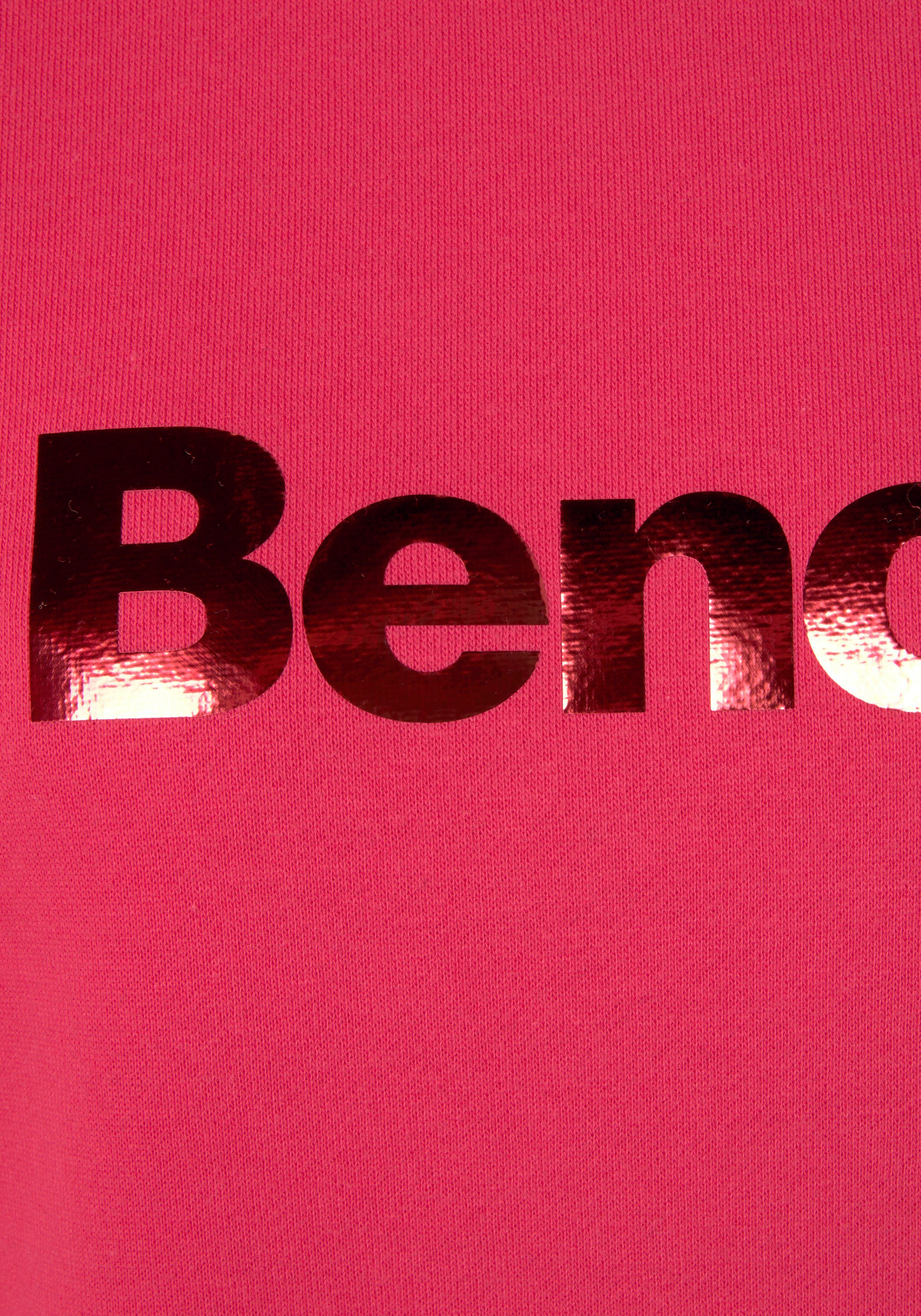 Bench. Loungewear Sweatshirt Loungeshirt met glanzende logoprint, loungewear