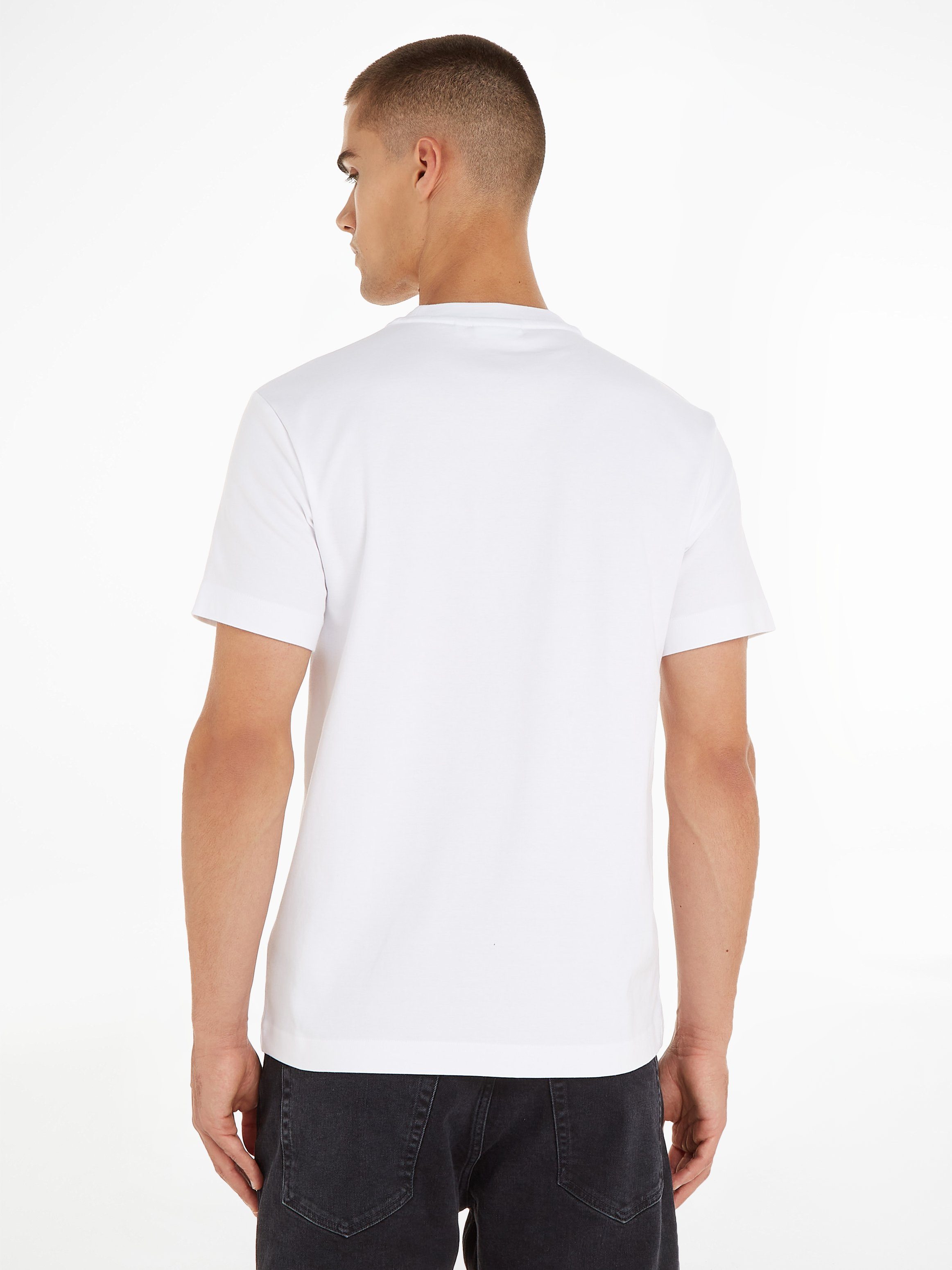 Calvin Klein T-shirt Micro Logo van dikke winterjersey, met logoprint