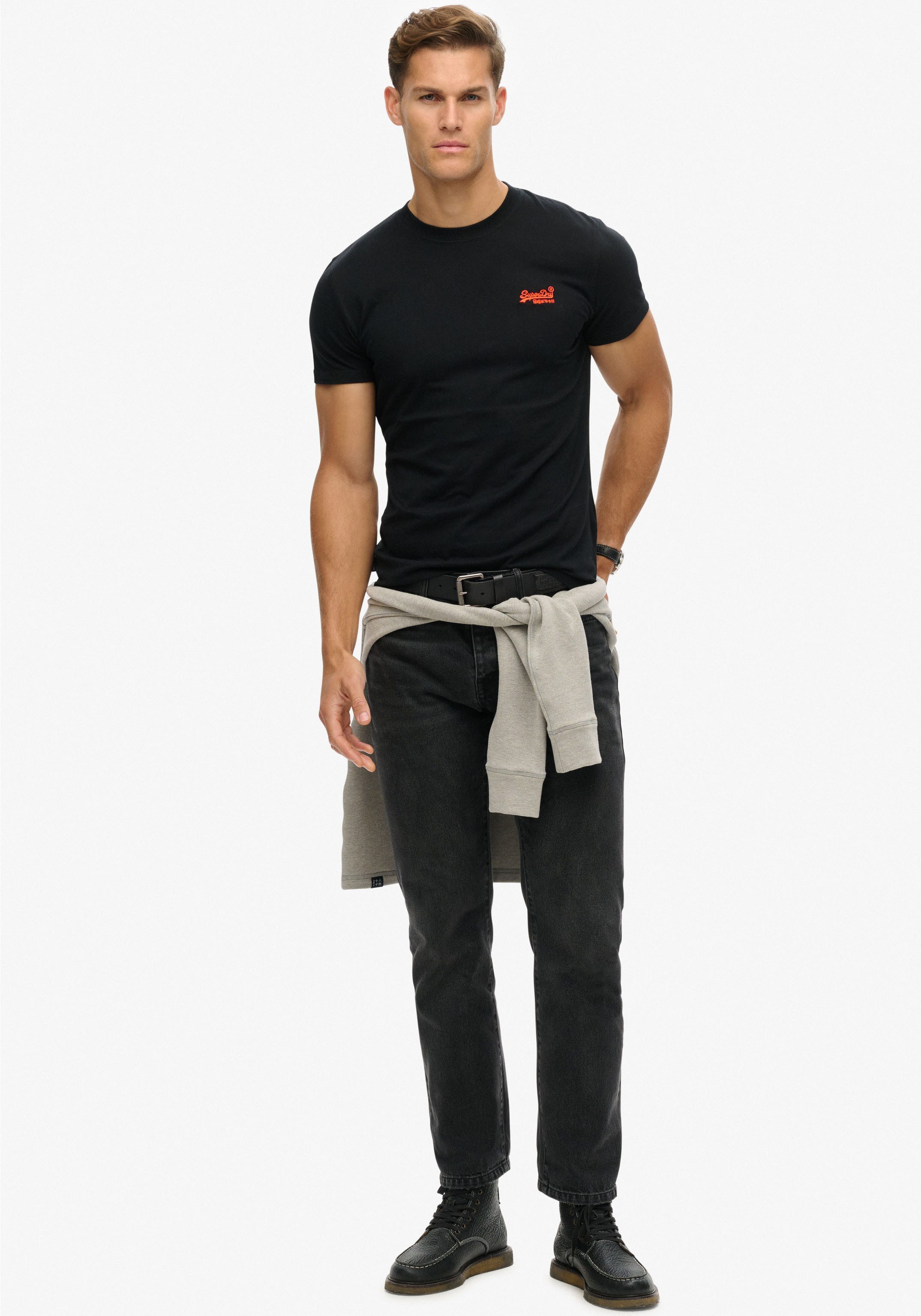 Superdry Shirt met ronde hals ESSENTIAL LOGO EMB TEE