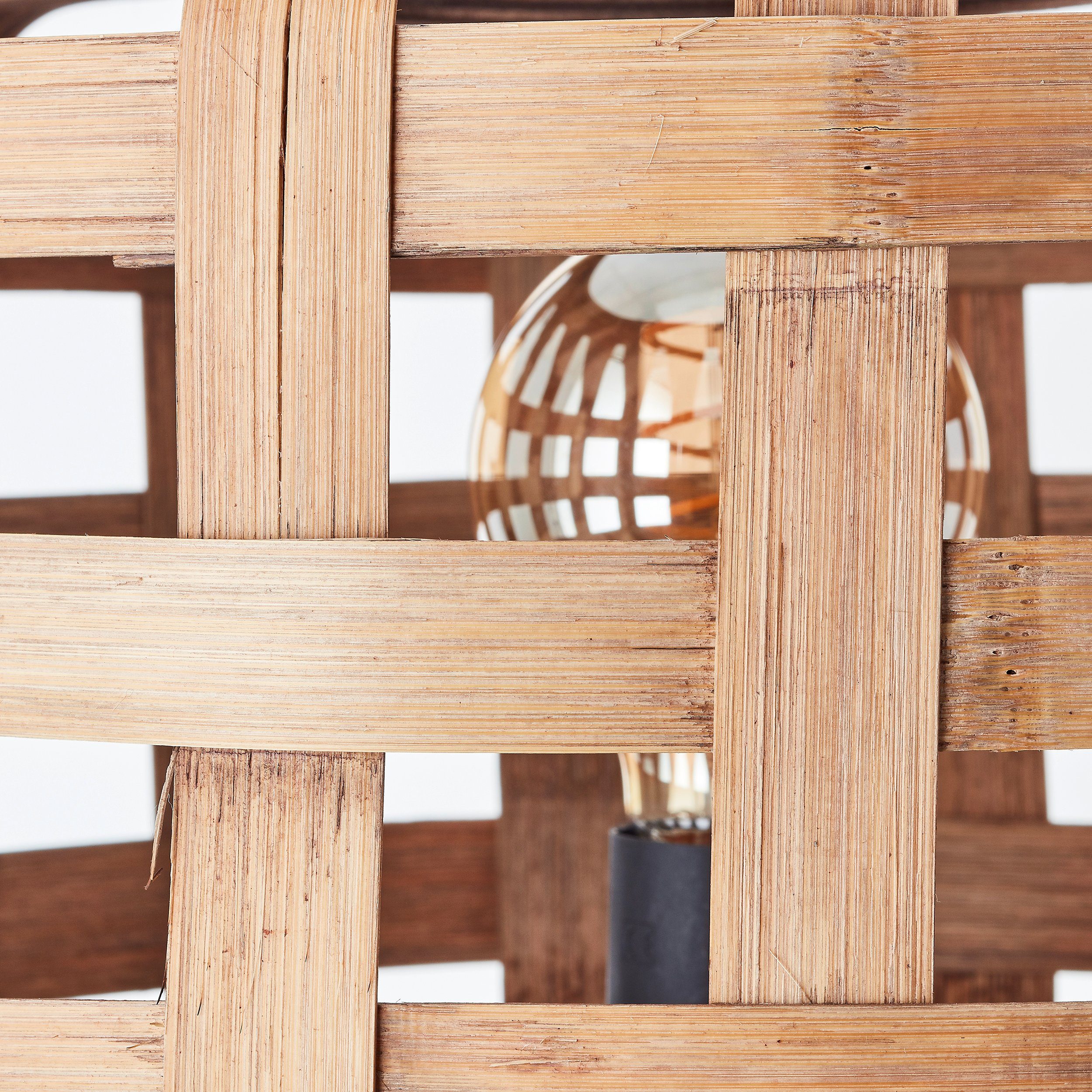 Brilliant Leuchten Staande lamp Woodline 139 x 36 cm, e27, metaal/bamboe, natuur/zwart (1 stuk)