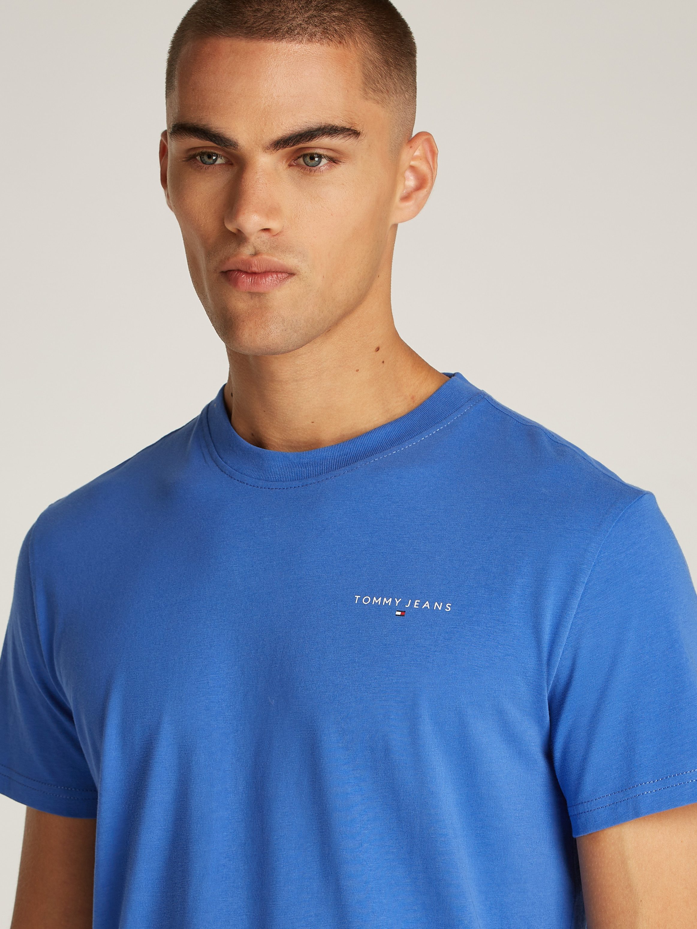 TOMMY JEANS T-shirt TJM SLIM LINEAR CHEST SS TEE EXT