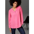 aniston casual blouse zonder sluiting in trendy knalkleuren roze