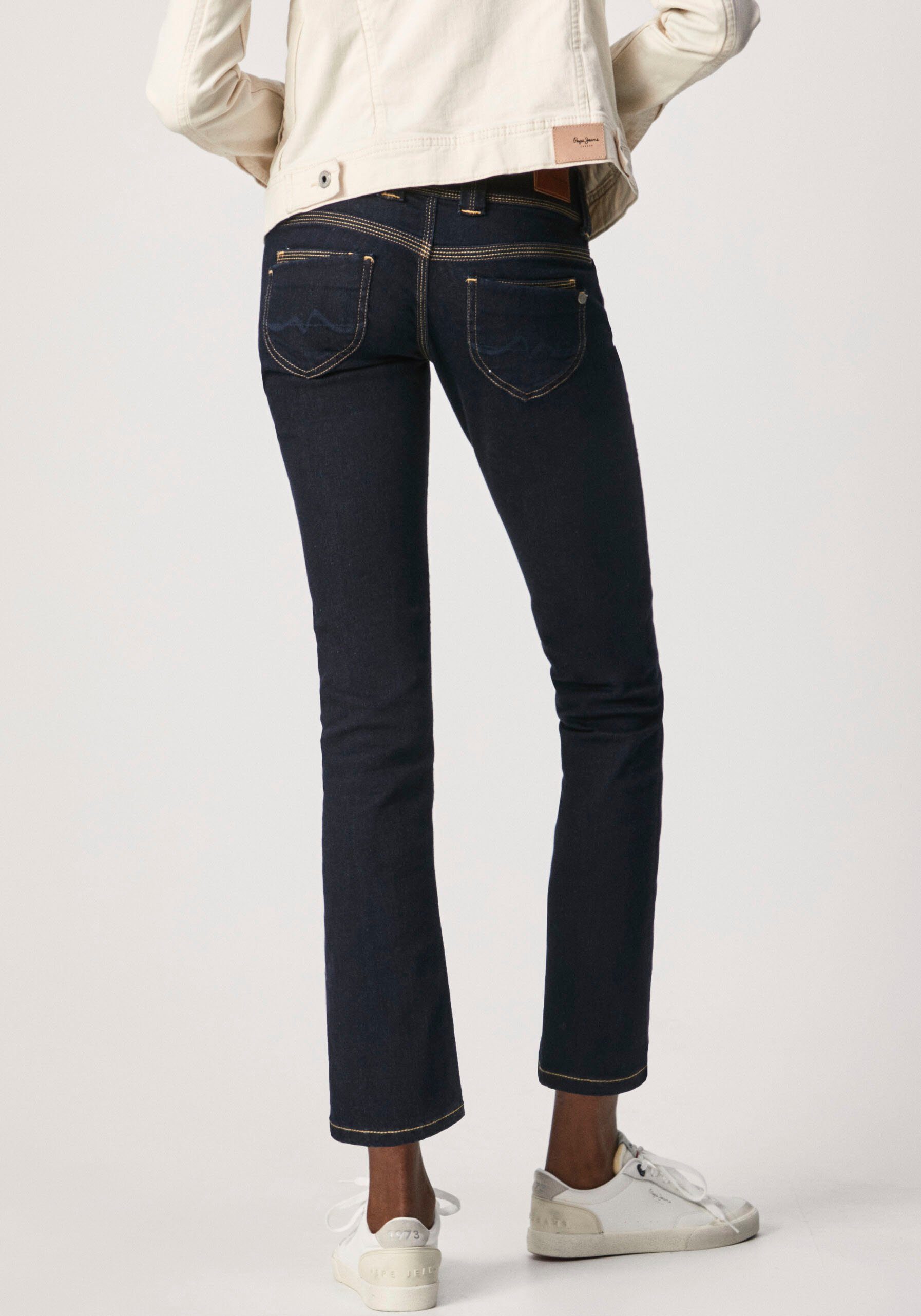Pepe Jeans Straight jeans VENUS met badge