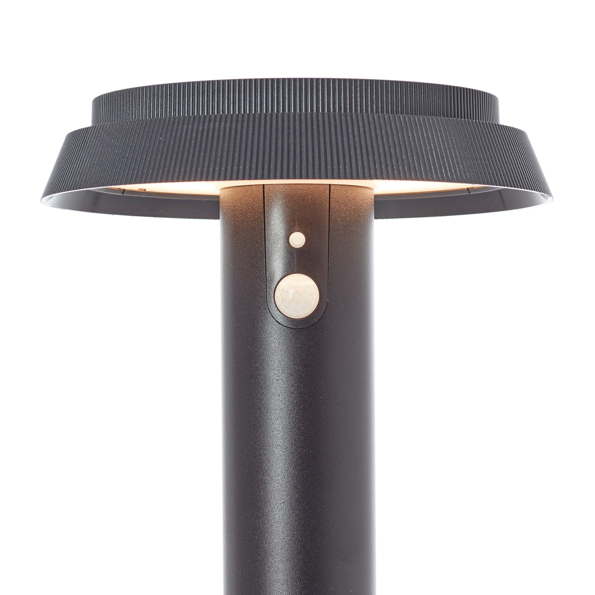 Brilliant Leuchten Led-vloerlamp voor buiten Alvero LED buitenvloerlamp, solar, 70 cm, 500 lm, 3000 K, metaal, zwart (1 stuk)
