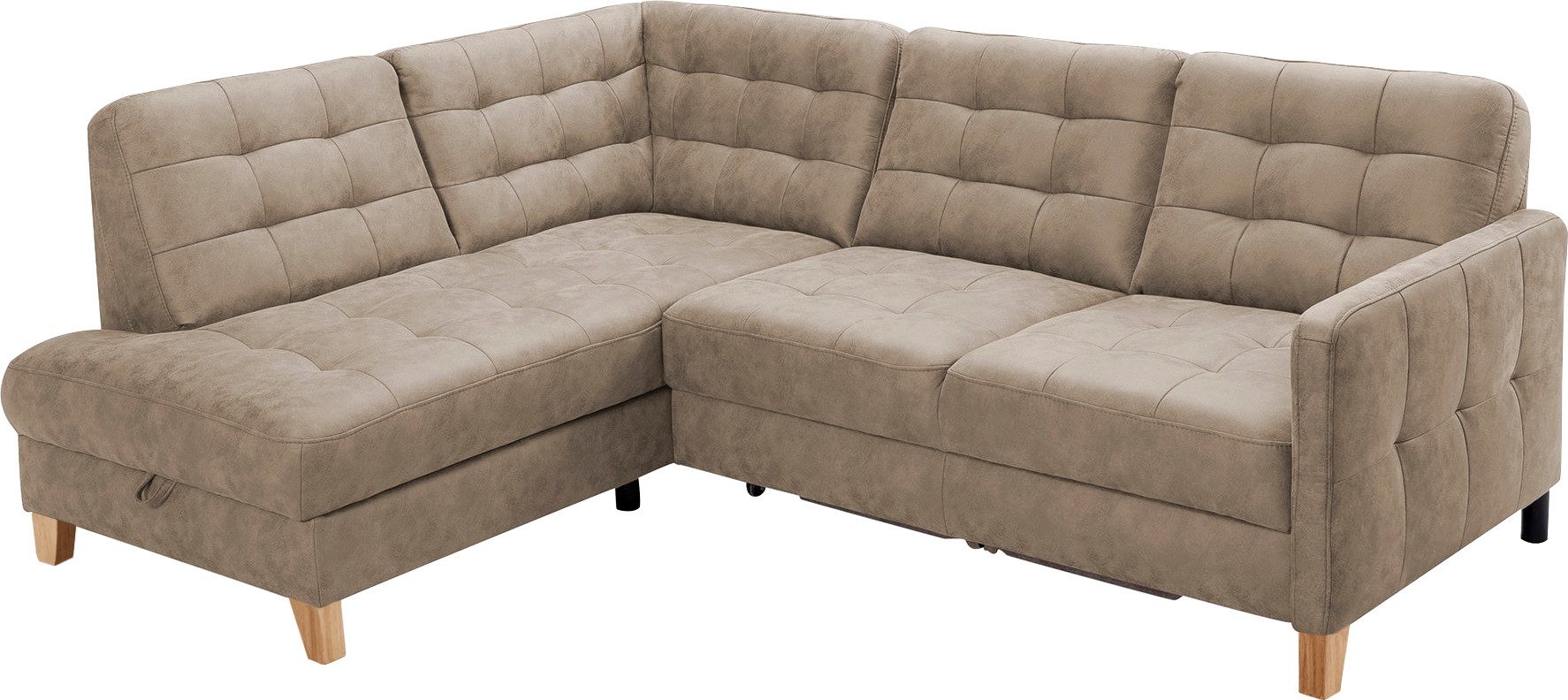 exxpo - sofa fashion Hoekbank Elio, compact en comfortabel, handig, tijdloos design, L-vorm