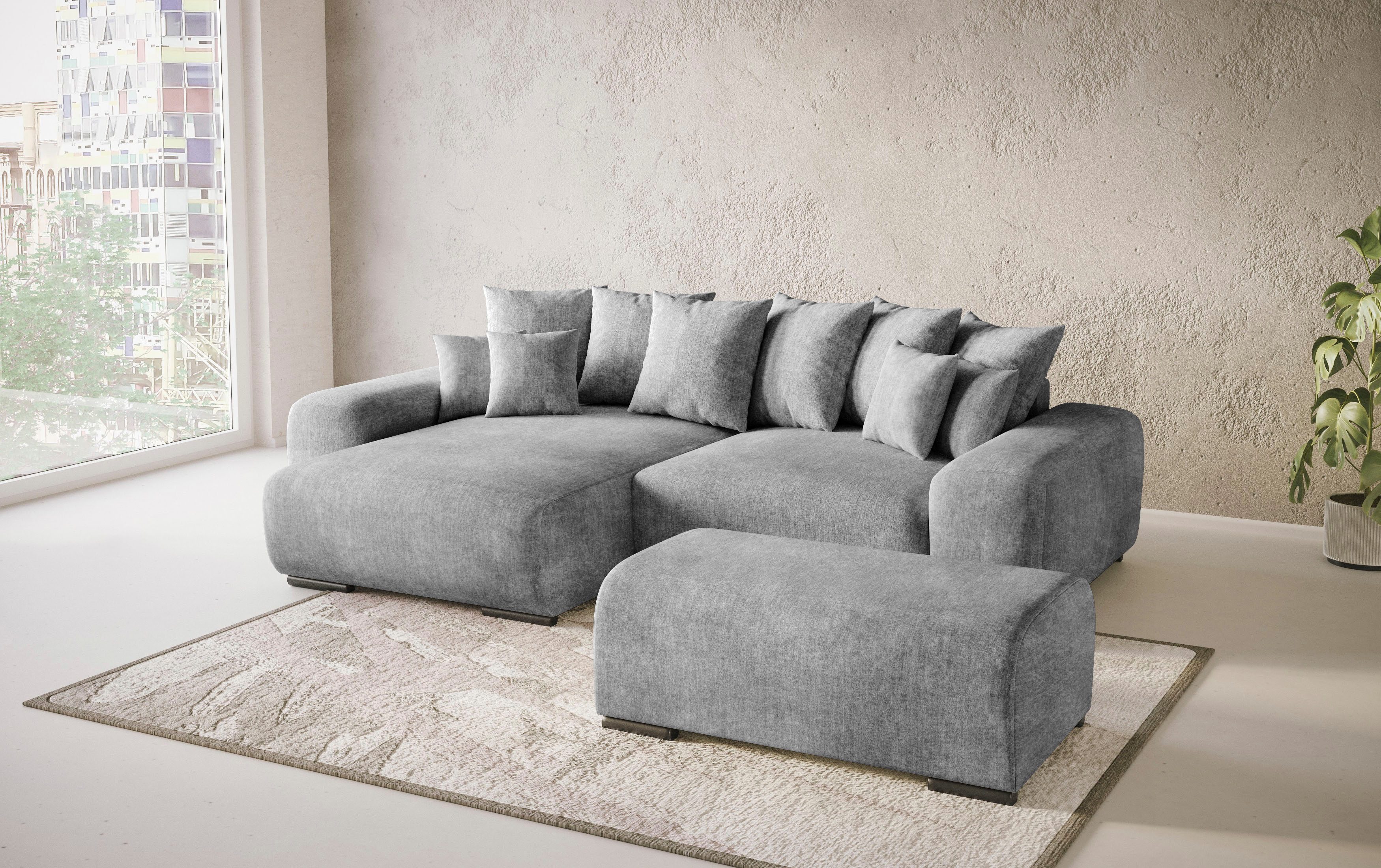 Mr. Couch Hoekbank Sundance II Doorlopende slaper met EasyBett-slaapfunctie, bedlade