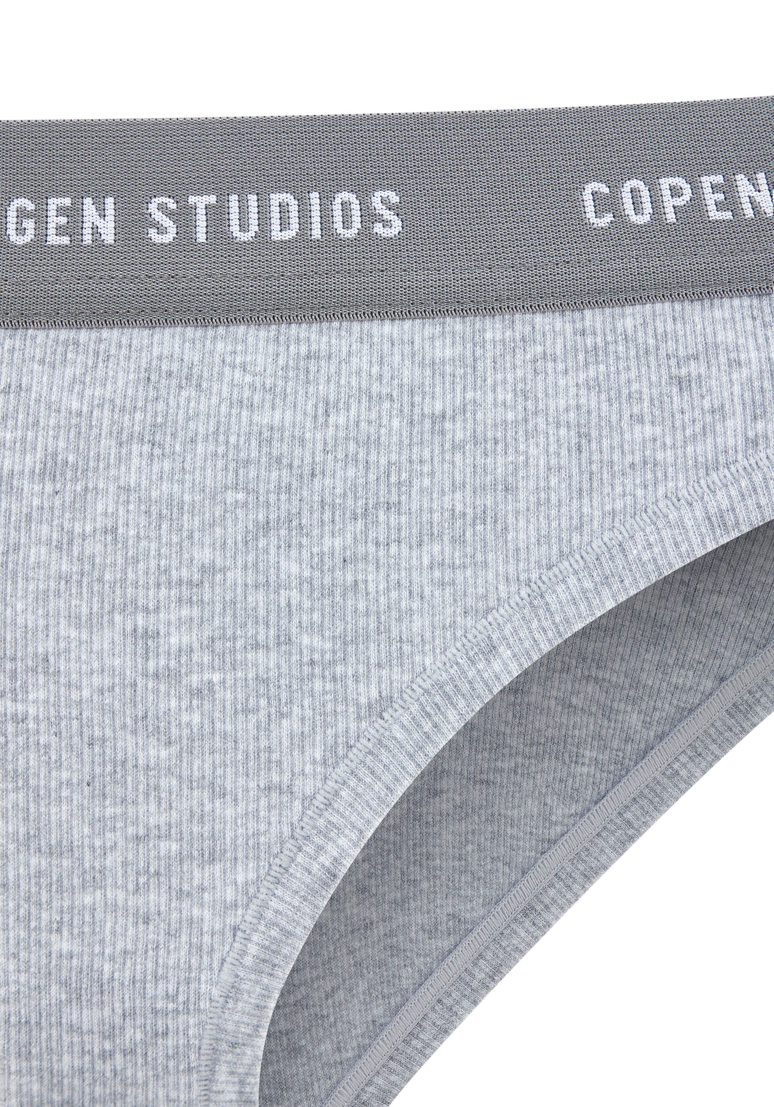 Copenhagen Studios Bikinibroekje Met zachte logoband van geribde bio-katoenkwaliteit (Set van 2)