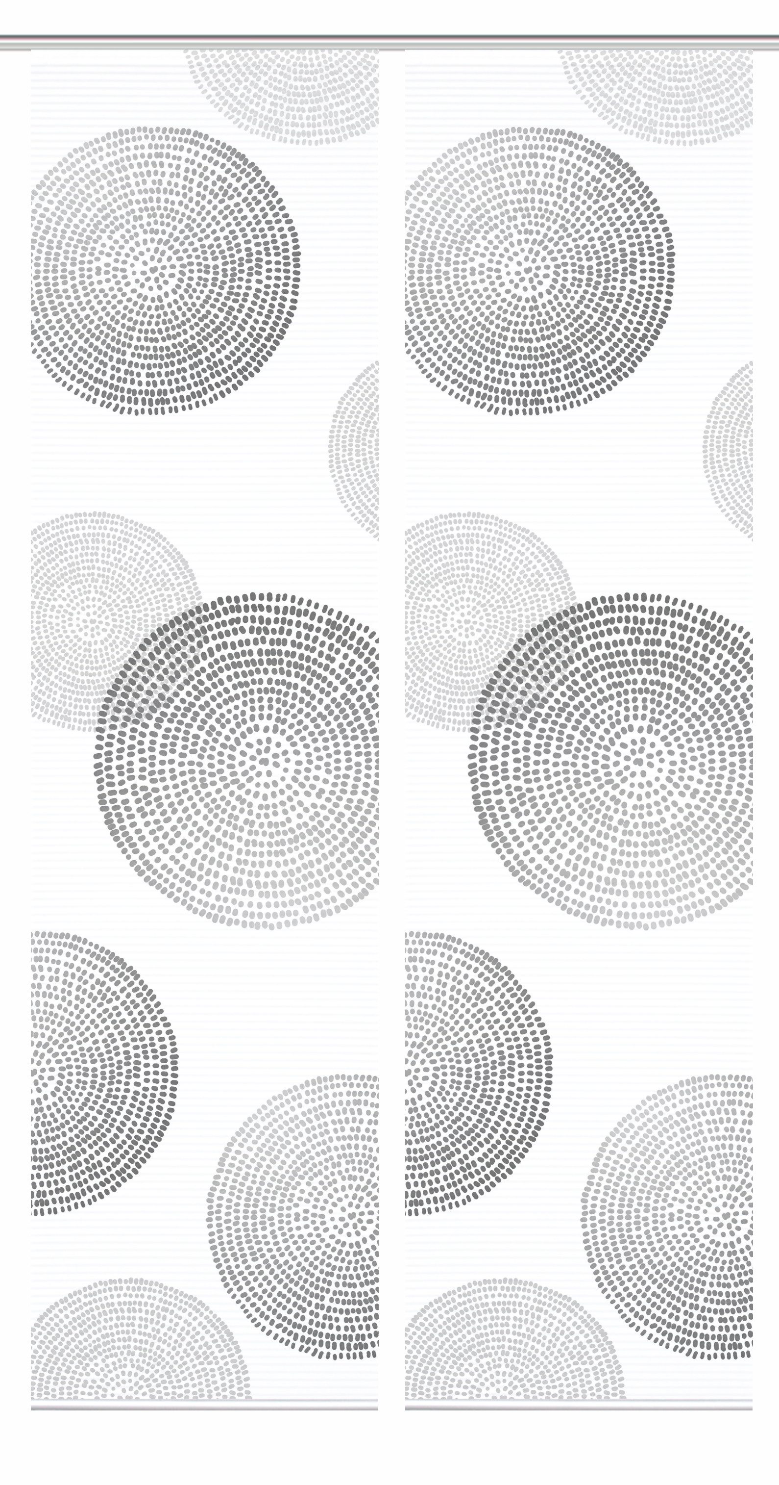 HOME in green Paneelgordijn Ginny SET DIGITALE PRINT, BAMBOELOOK GERECYCLED (2 stuks)