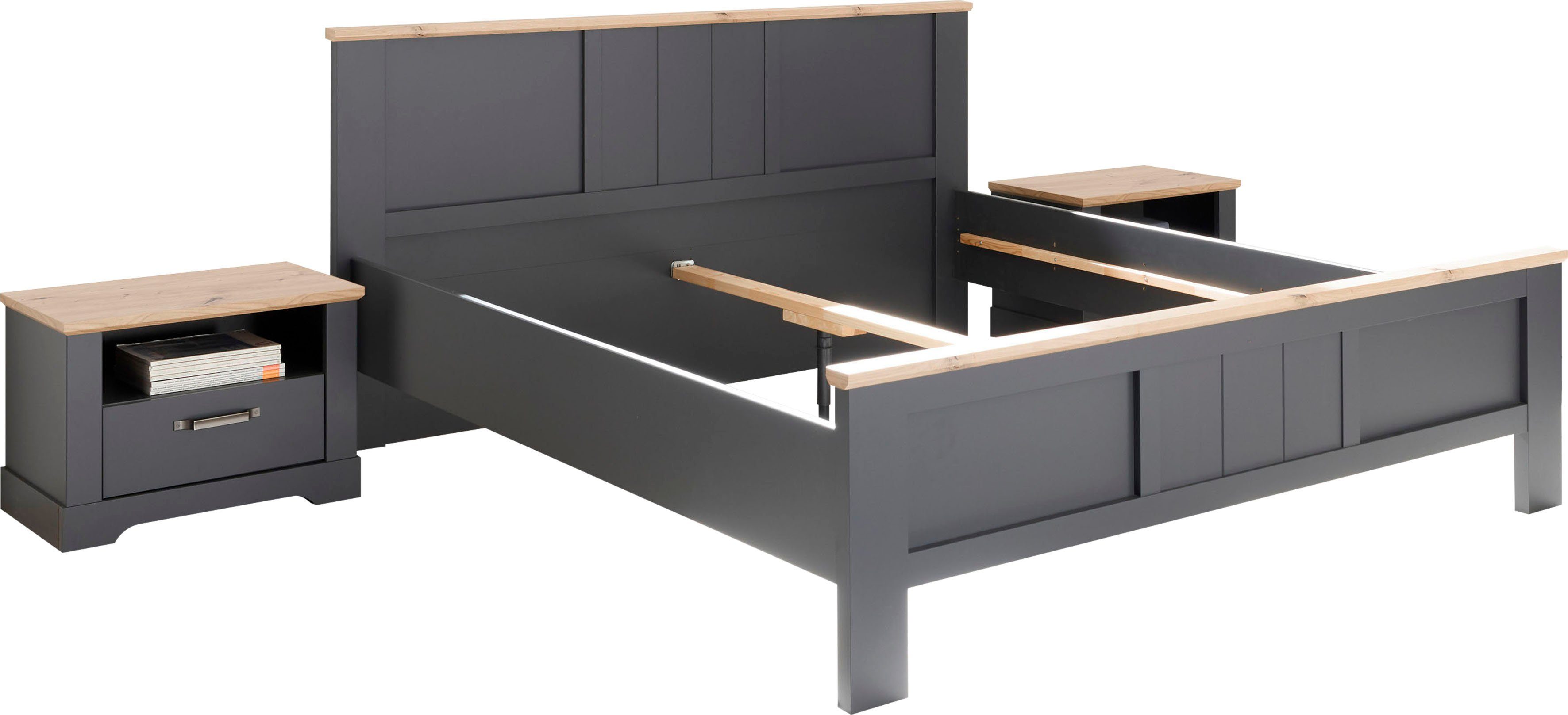 Schlafkontor Bedframe Elastir in landelijke stijl