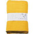 done. deken nayla deken van luchtig, lichte katoenen mousseline stof met gekreukt effect geel
