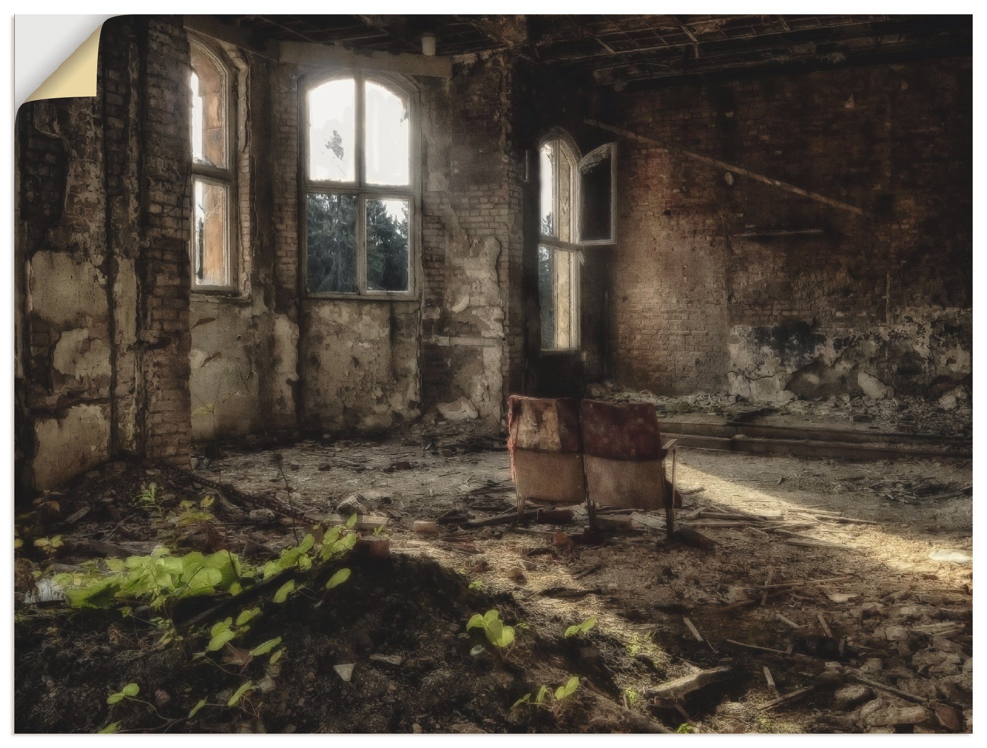 Artland Artprint Lost Place - voorgoed in vele afmetingen & productsoorten -artprint op linnen, poster, muursticker / wandfolie ook geschikt voor de badkamer (1 stuk)