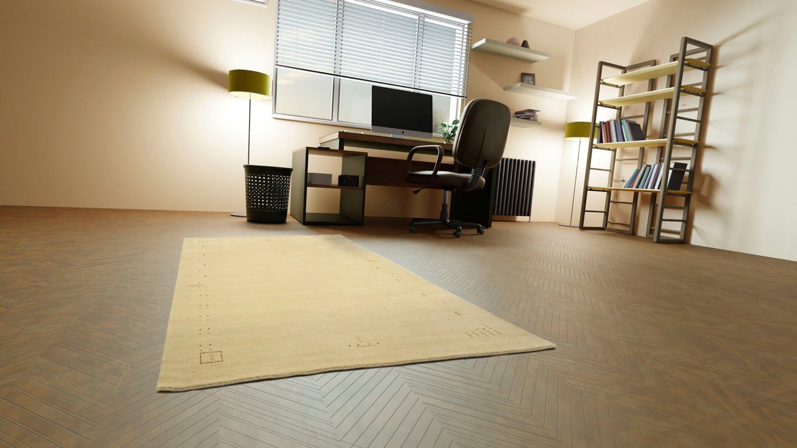 morgenland Wollen kleed GABBEH FEIN FENTH zuiver scheerwol veelkleurig randdessin, woonkamer