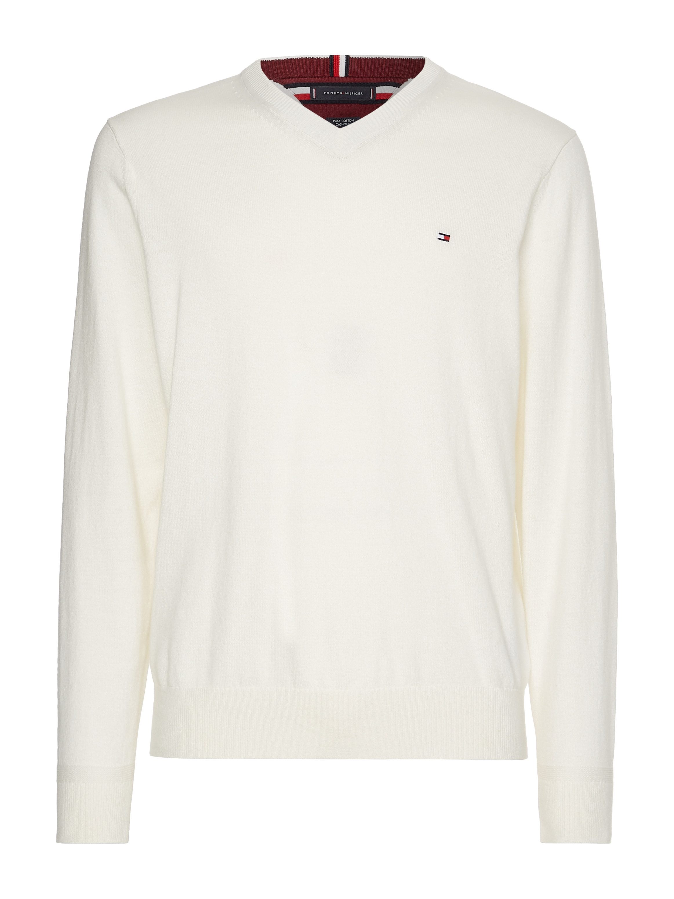 Tommy Hilfiger Trui met V-hals PIMA ORG CTN CASHMERE V NECK
