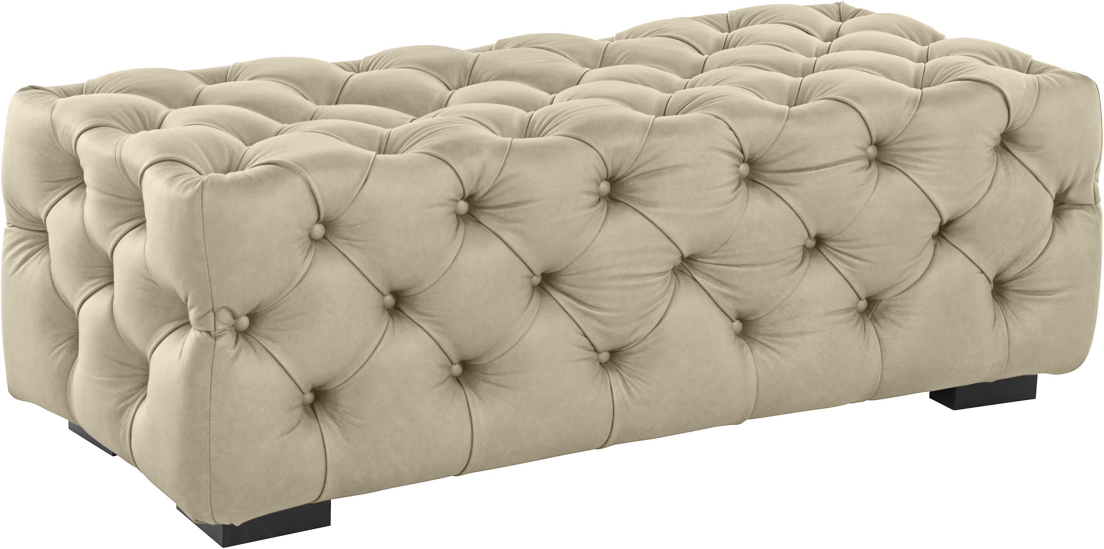 Guido Maria Kretschmer Home&Living Hocker Kalina met klassieke chesterfield-capitonnage