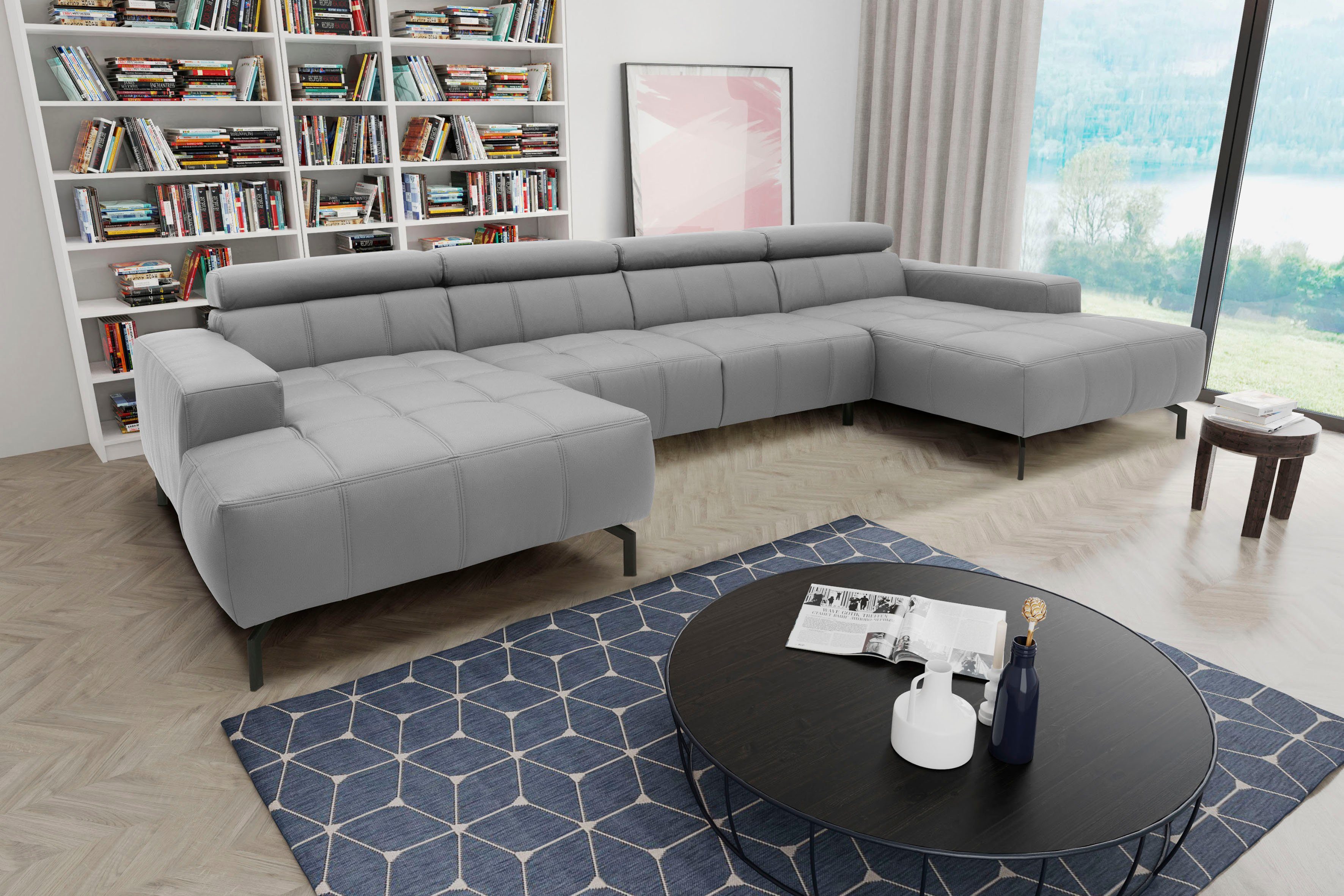 DOMO collection Zithoek Cunelli mooie zitnaden als designelement, stevige zitcomfort, U-vorm