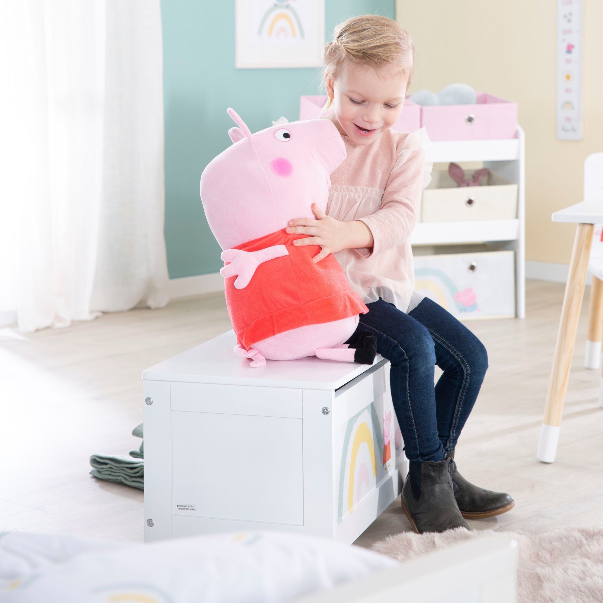 Roba® Dekenkist Peppa Pig met dekselrem