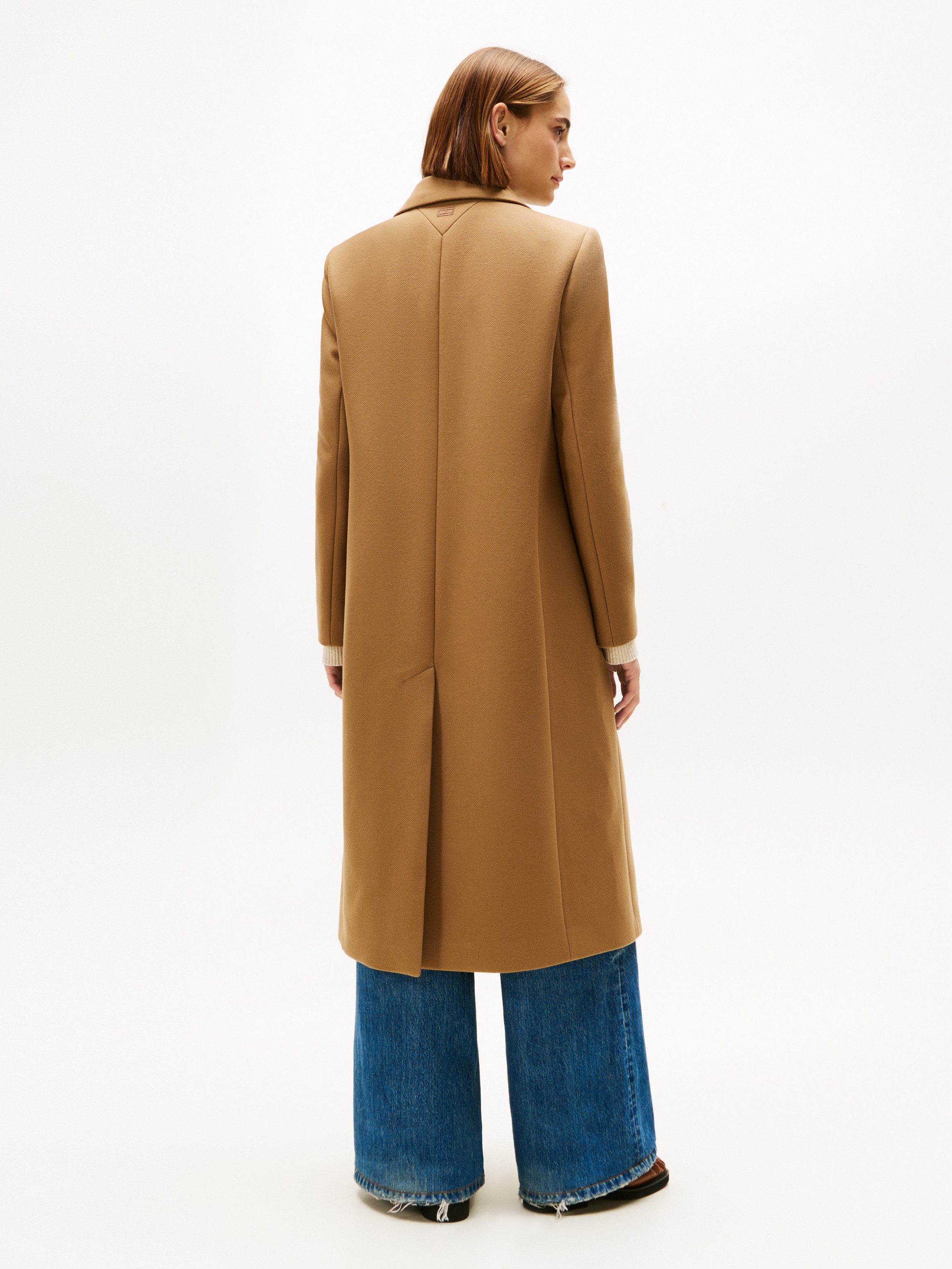 Tommy Hilfiger Lange jas CLASSIC SB WOOL REG MAXI COAT