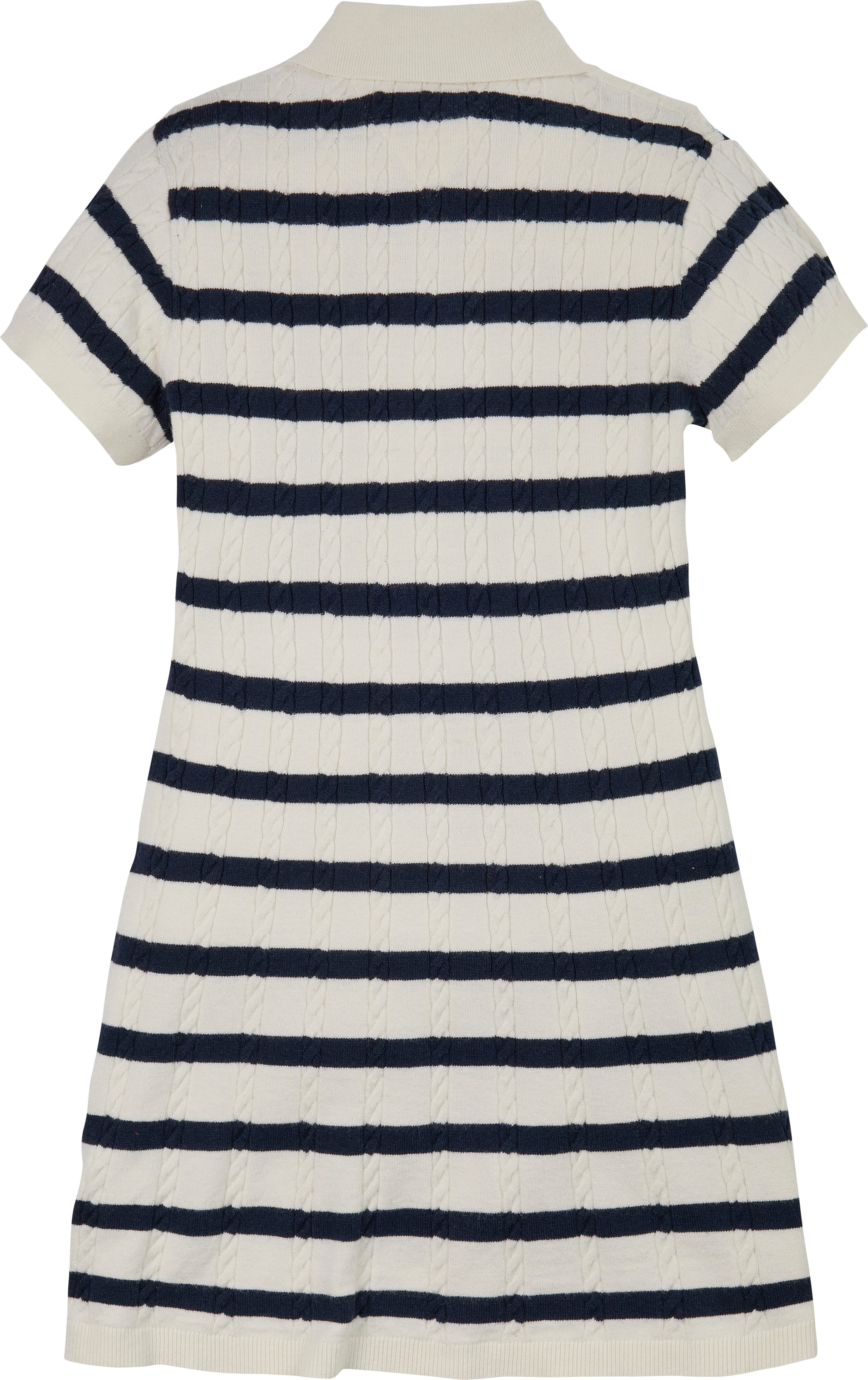 Tommy Hilfiger Gebreide jurk SWEATER DRESS SS met streeppatroon, met kabelpatroon