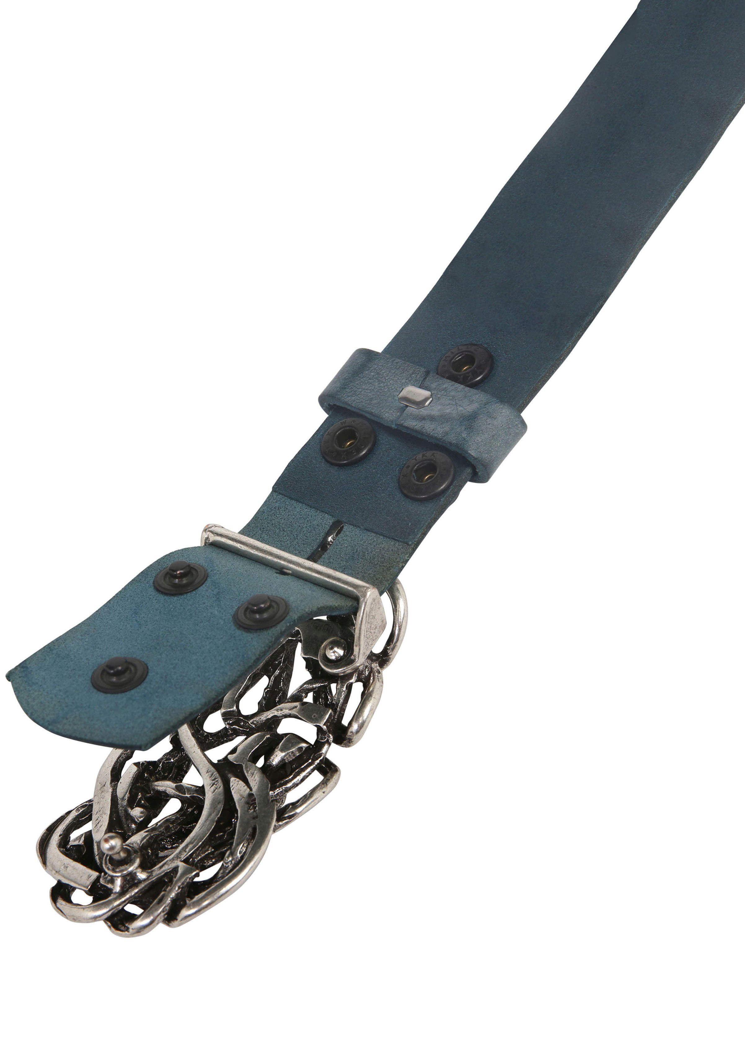 RETTUNGSRING by showroom 019° Leren riem met verwisselbare sluiting "straw knoop"