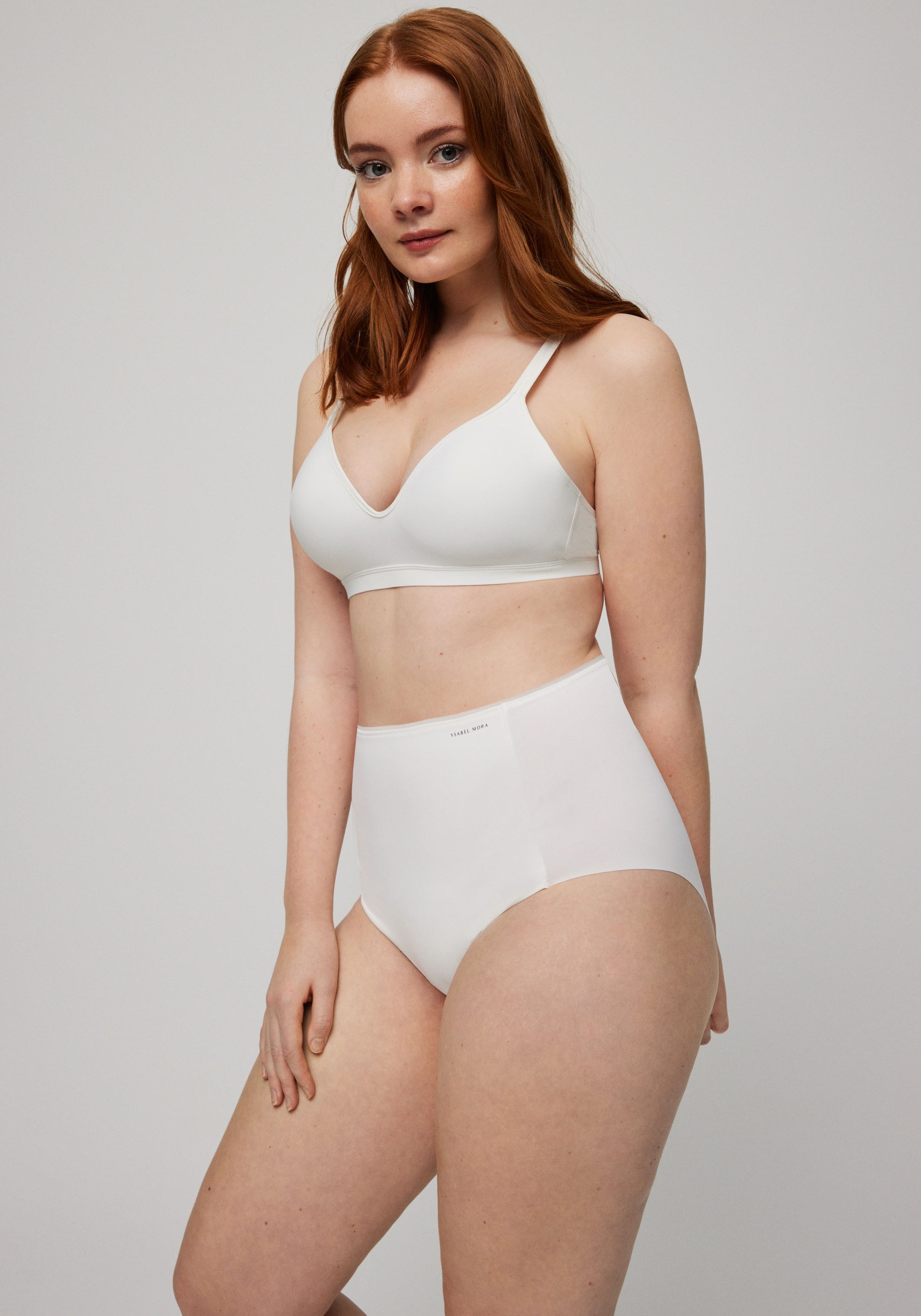 YSABEL MORA Shapingslip uit versterkt materiaal en met bedekte, hooggesneden pasvorm