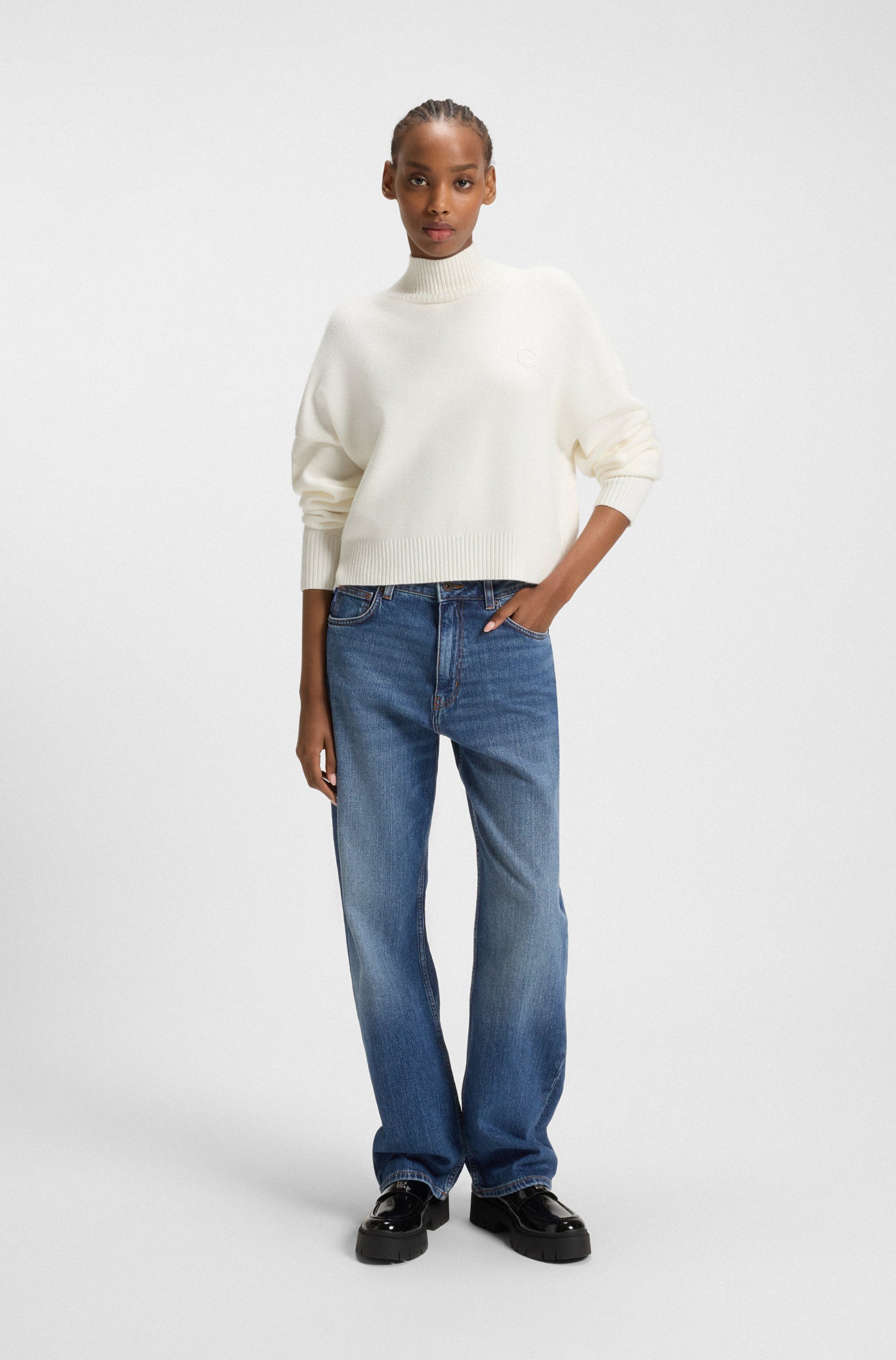 HUGO Blue Straight jeans Elyah Straight fit jeans met hoge taille, lange lengte 36