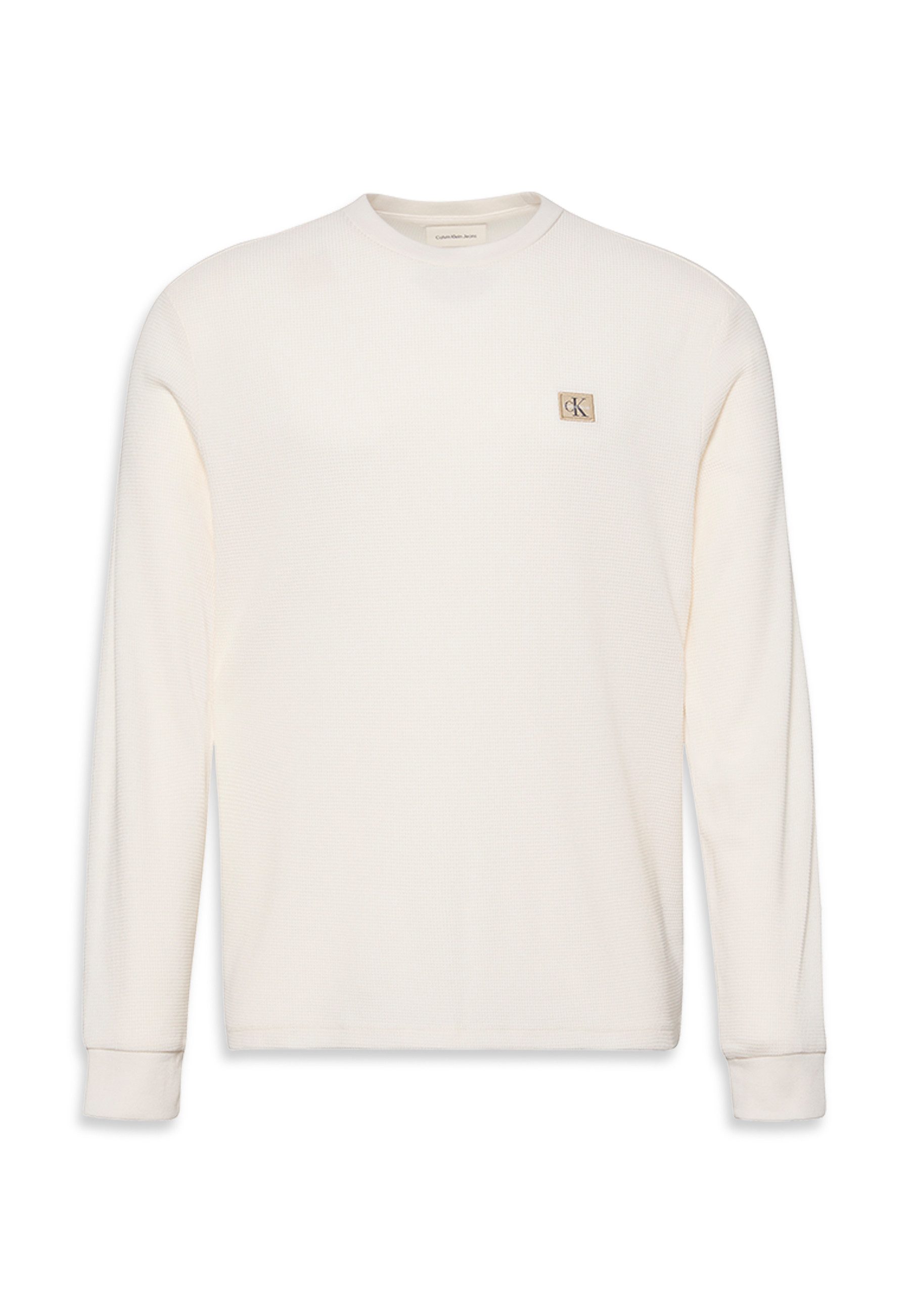 Calvin Klein Shirt met lange mouwen LS WAFFLE BADGE CREWNK TEE